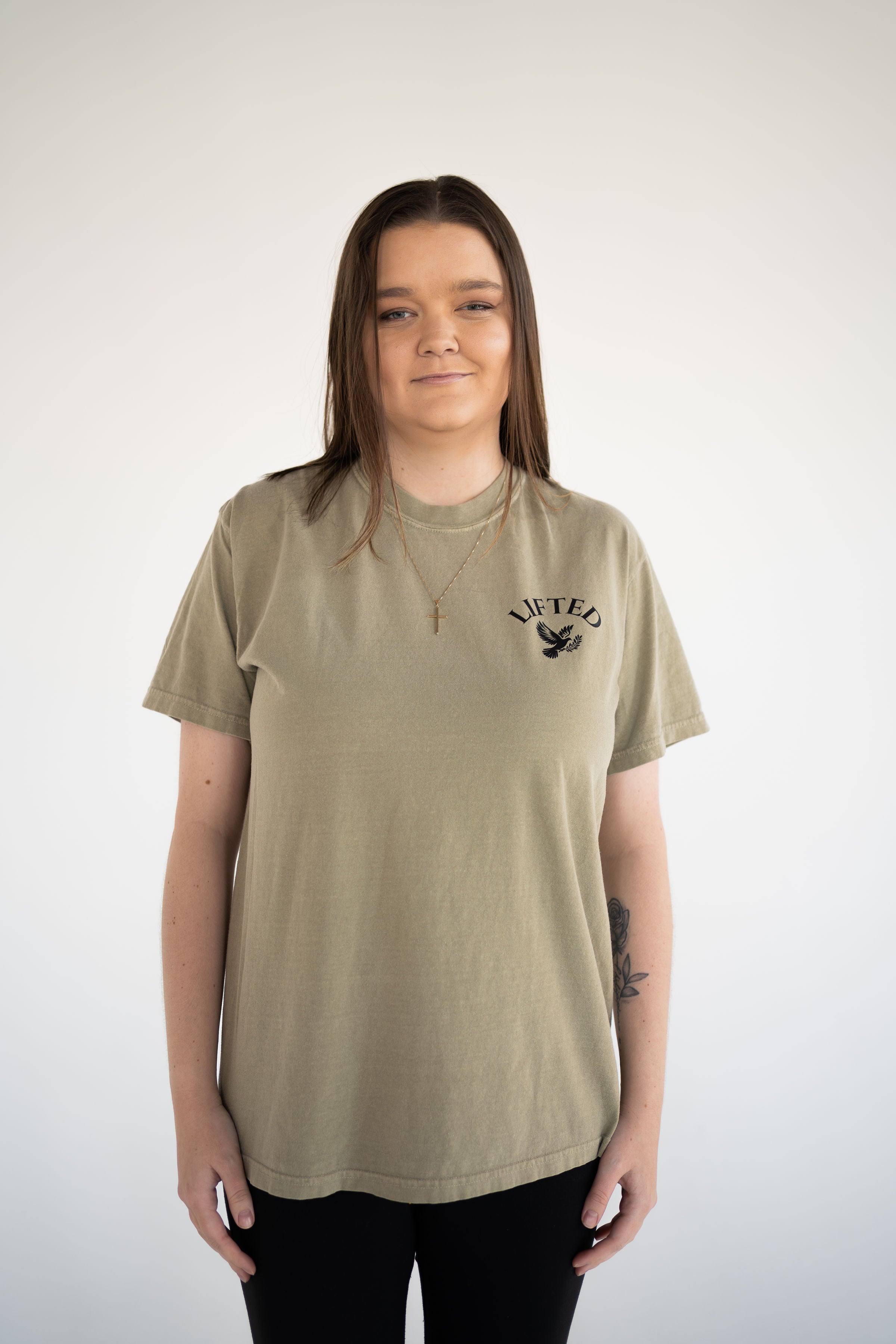 Unisex Khaki short sleeve T-shirt