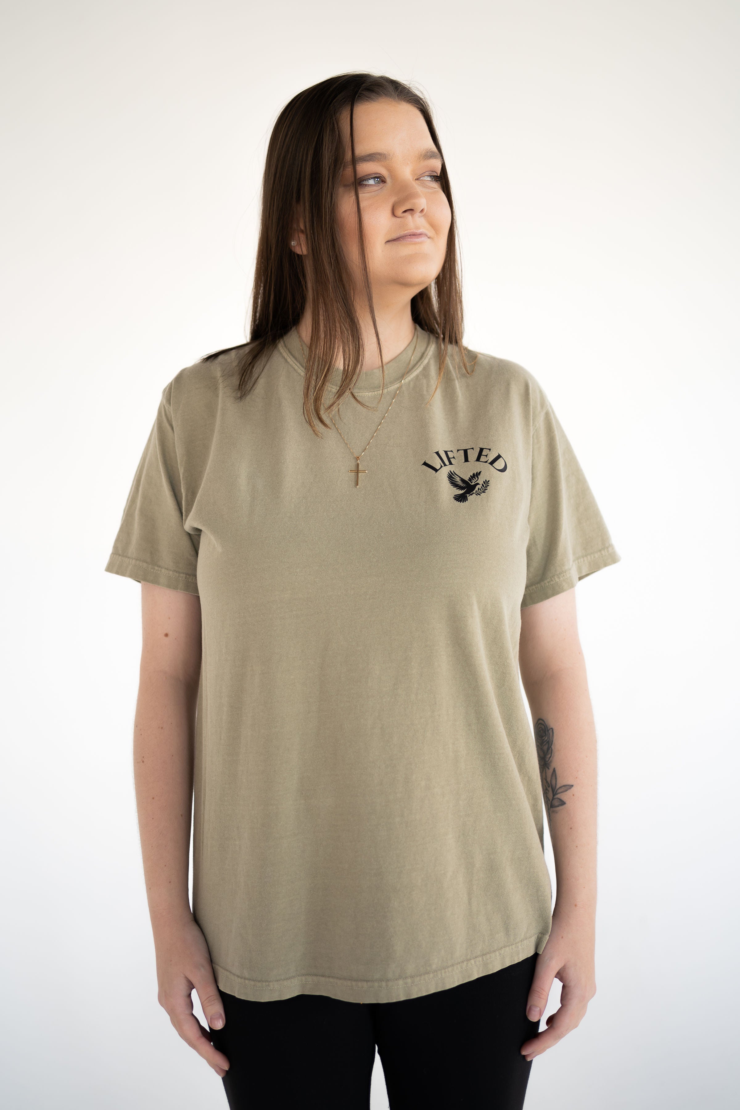 Unisex Khaki short sleeve T-shirt