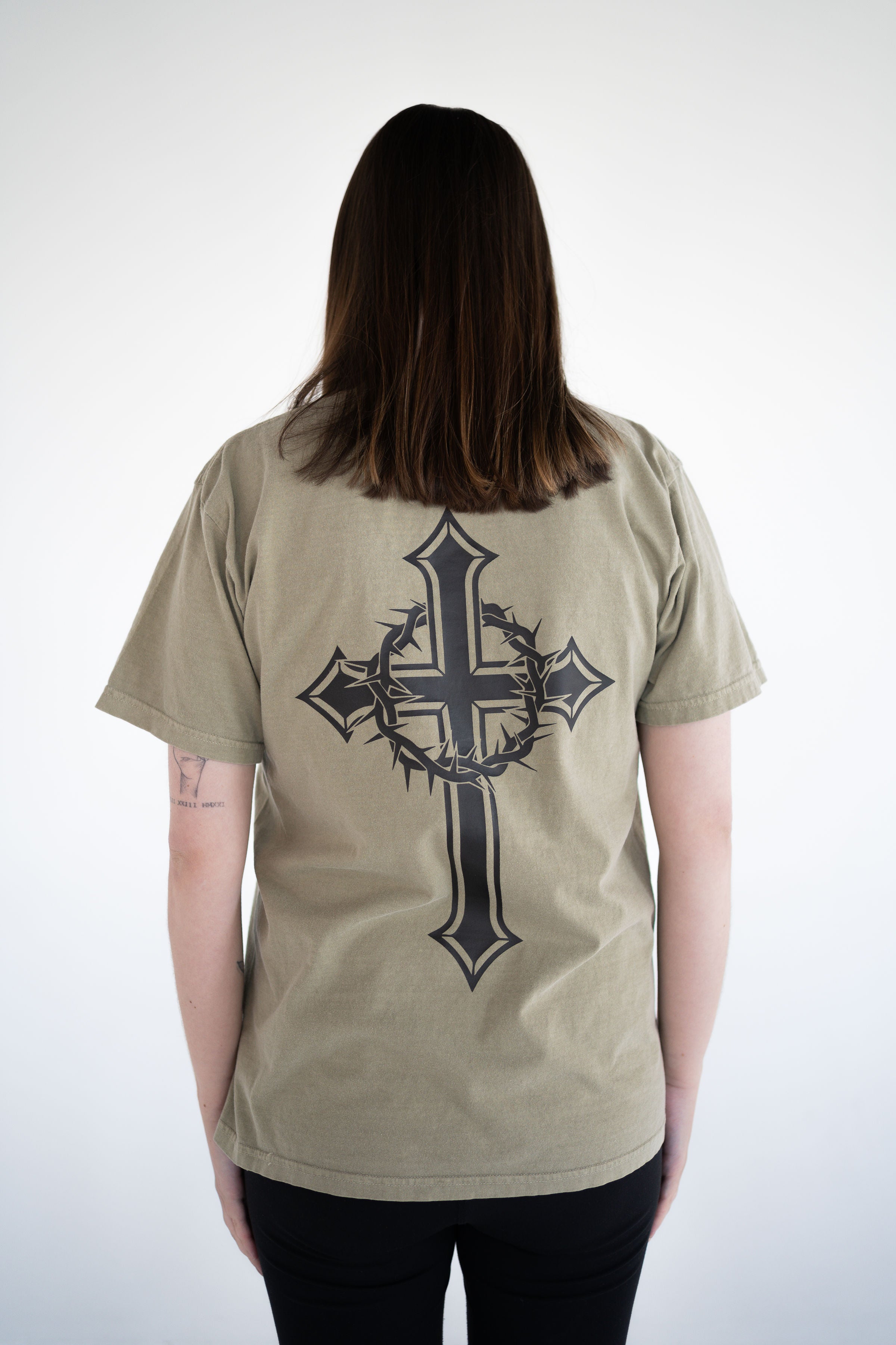 Unisex Khaki short sleeve T-shirt