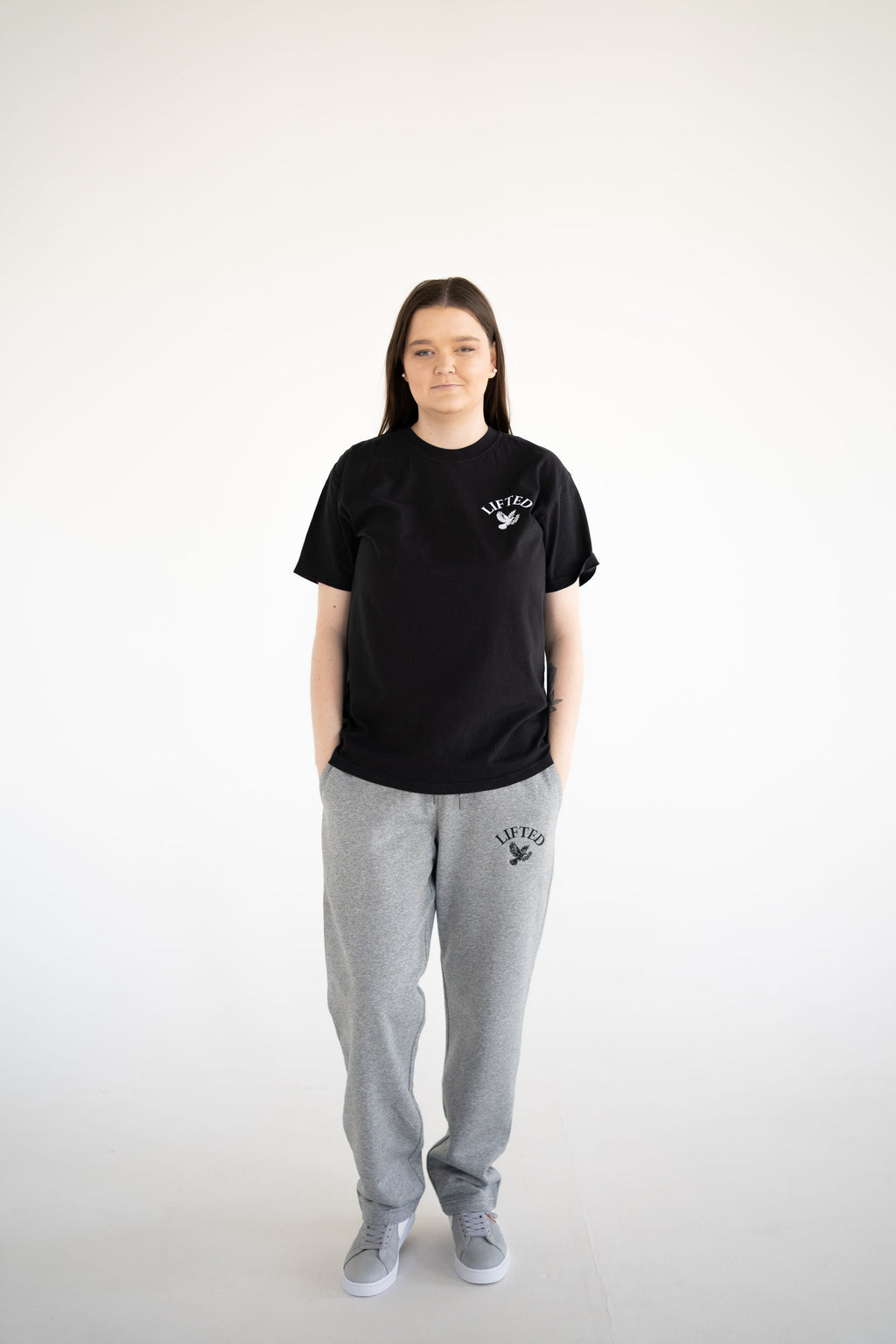 Unisex Grey Jogger Open Cuff Heavy Sweatpants