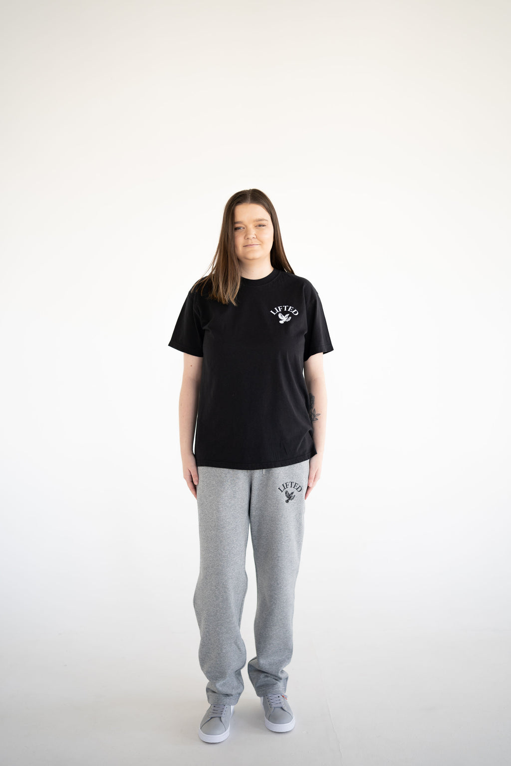 Unisex Grey Jogger Open Cuff Heavy Sweatpants