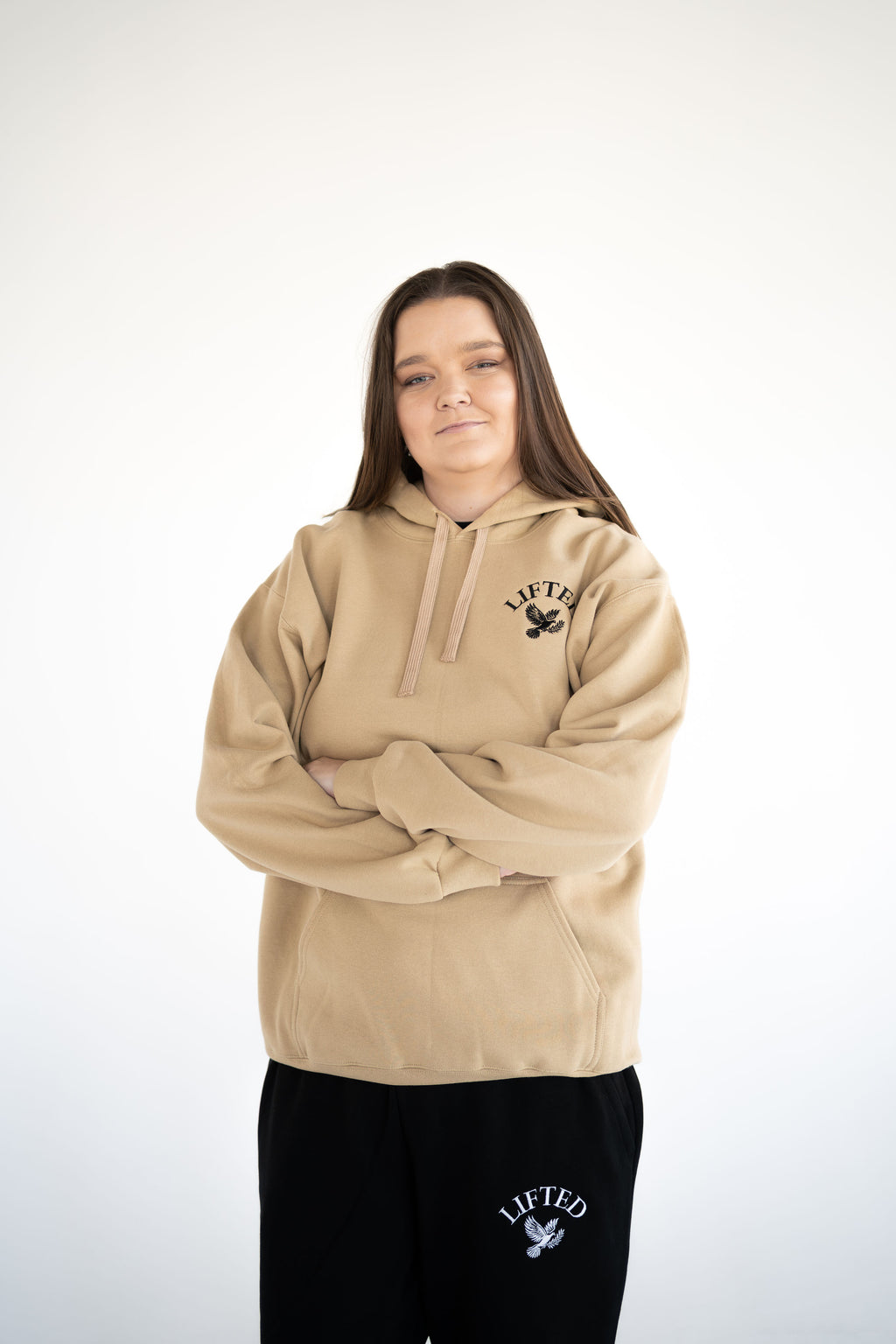 Unisex Tan Pull Over Hoodie