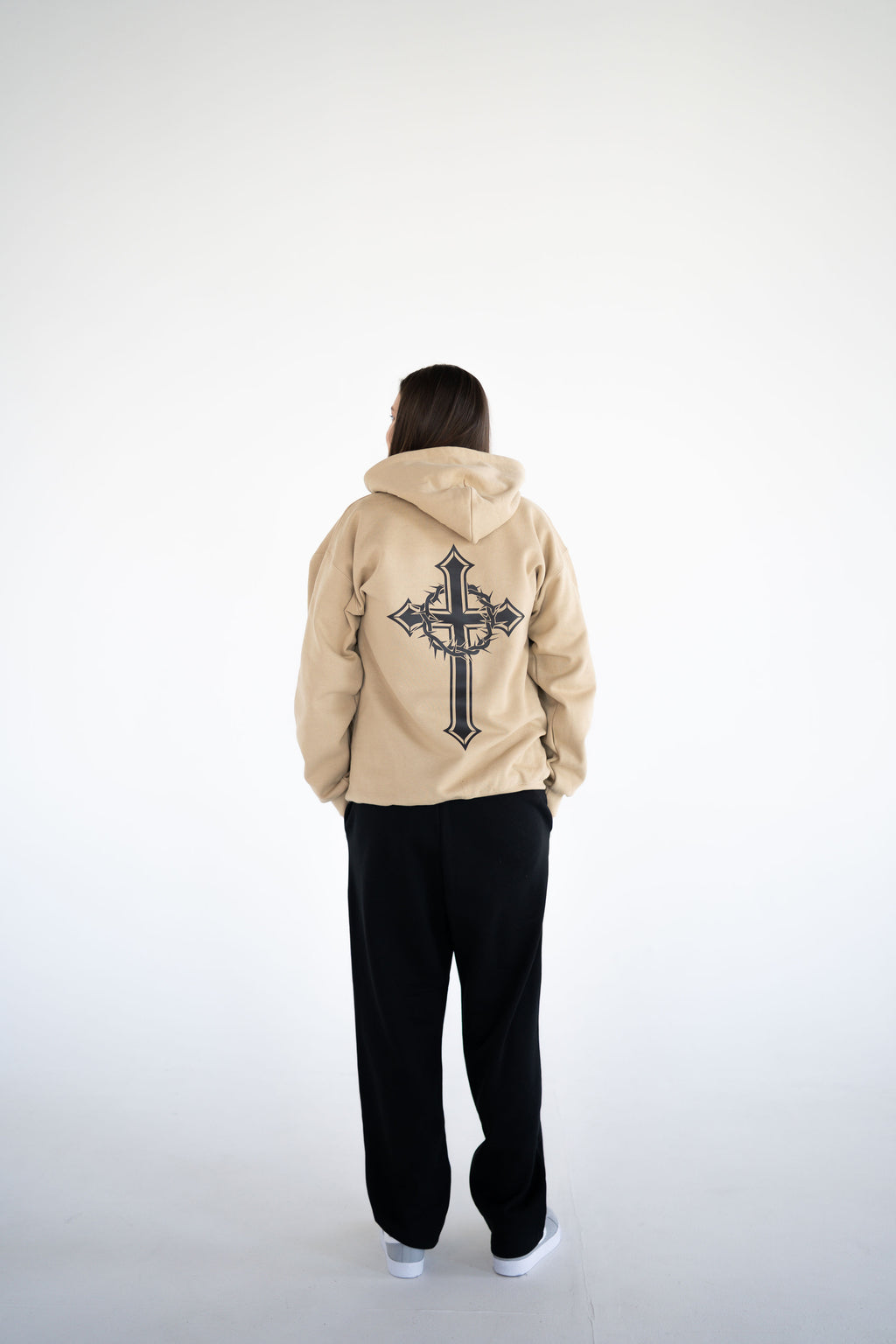 Unisex Tan Pull Over Hoodie