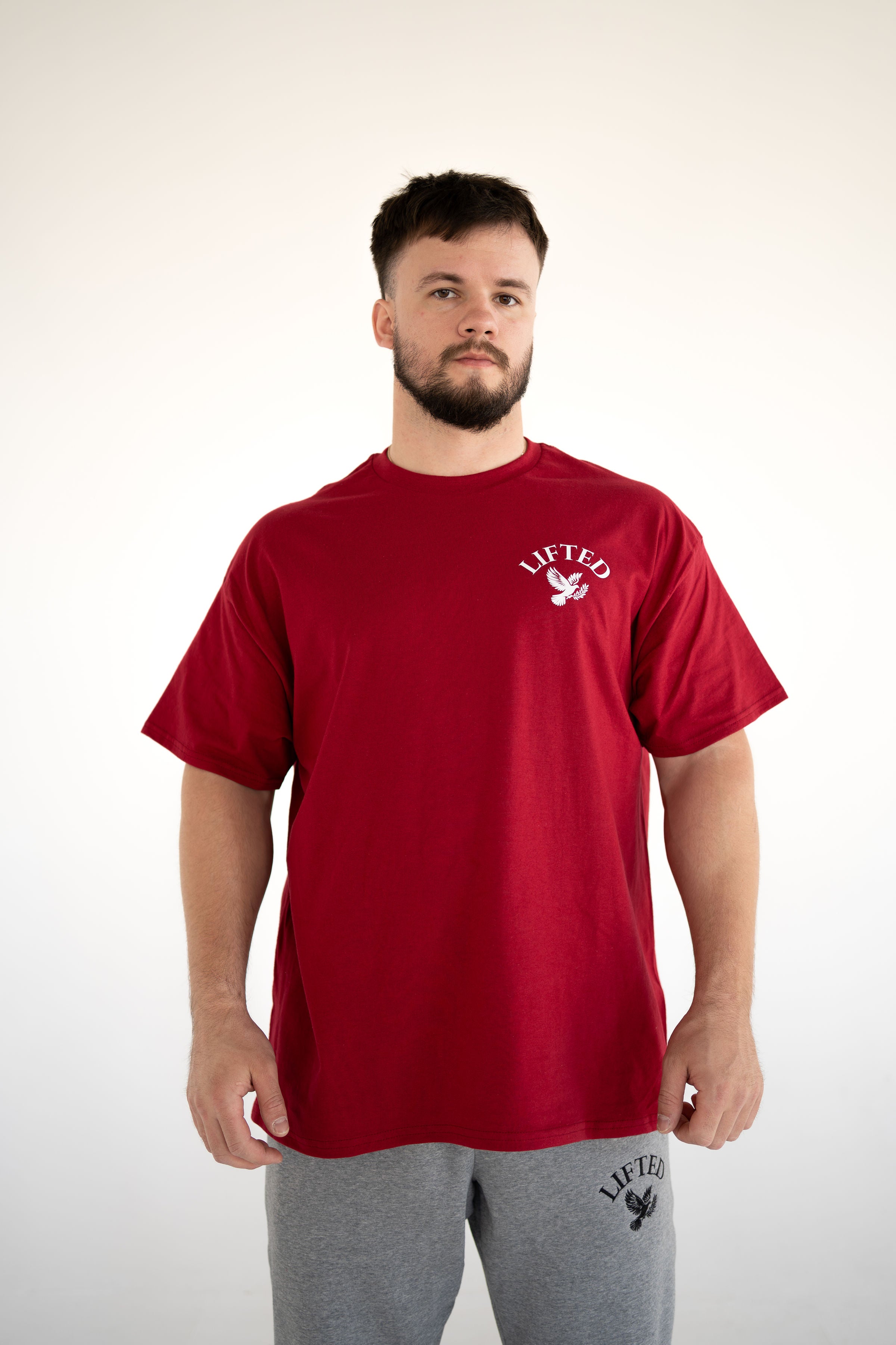 Unisex Crimson Red Short Sleeve T-shirt