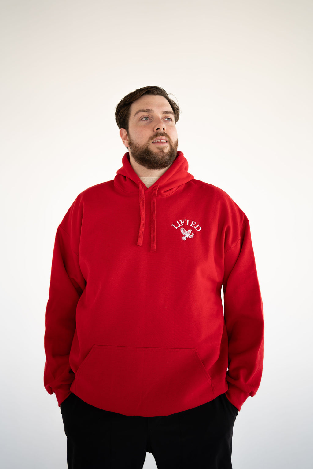 Unisex Red Pull Over Hoodie
