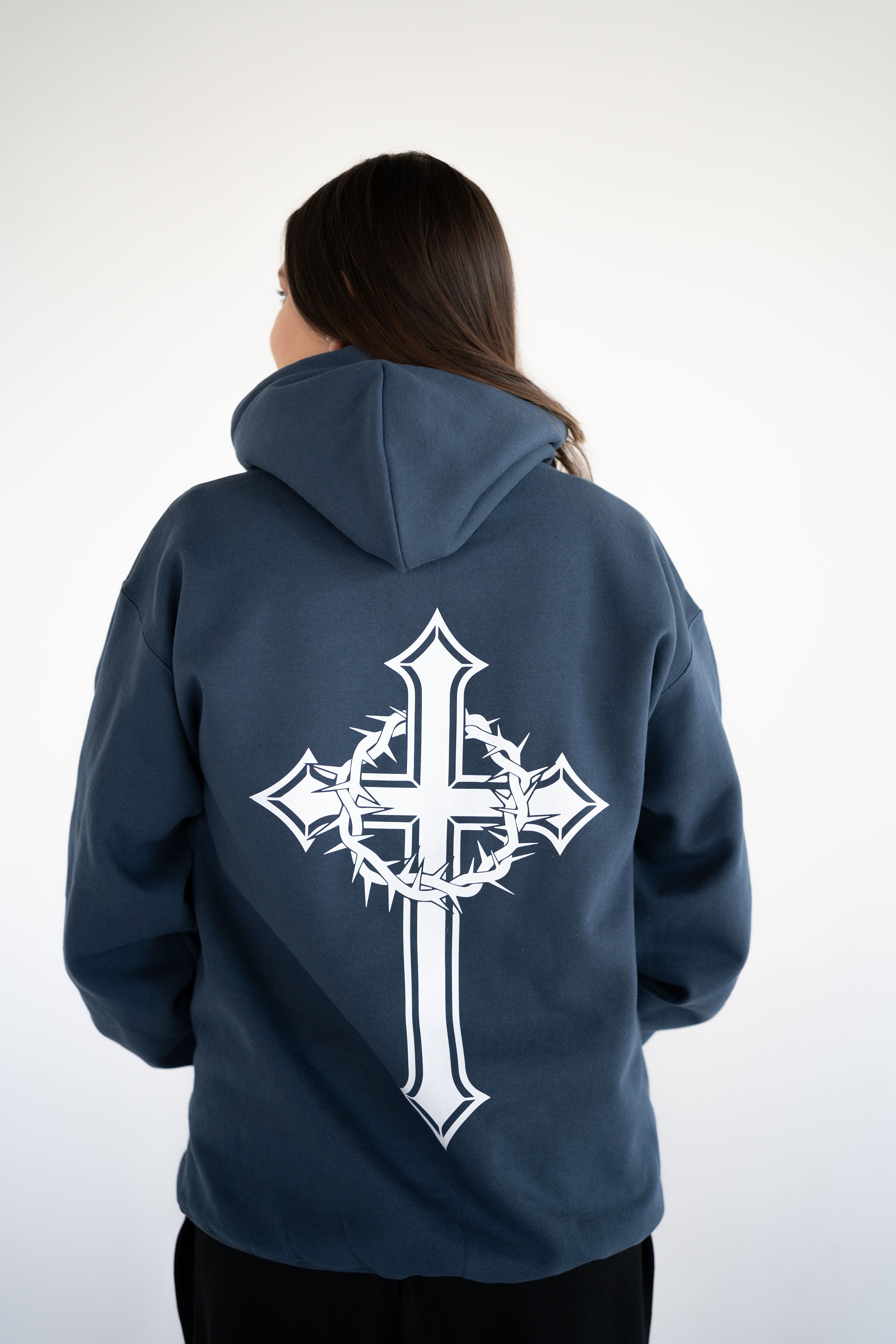 Unisex Blue Dusk Pull Over Hoodie