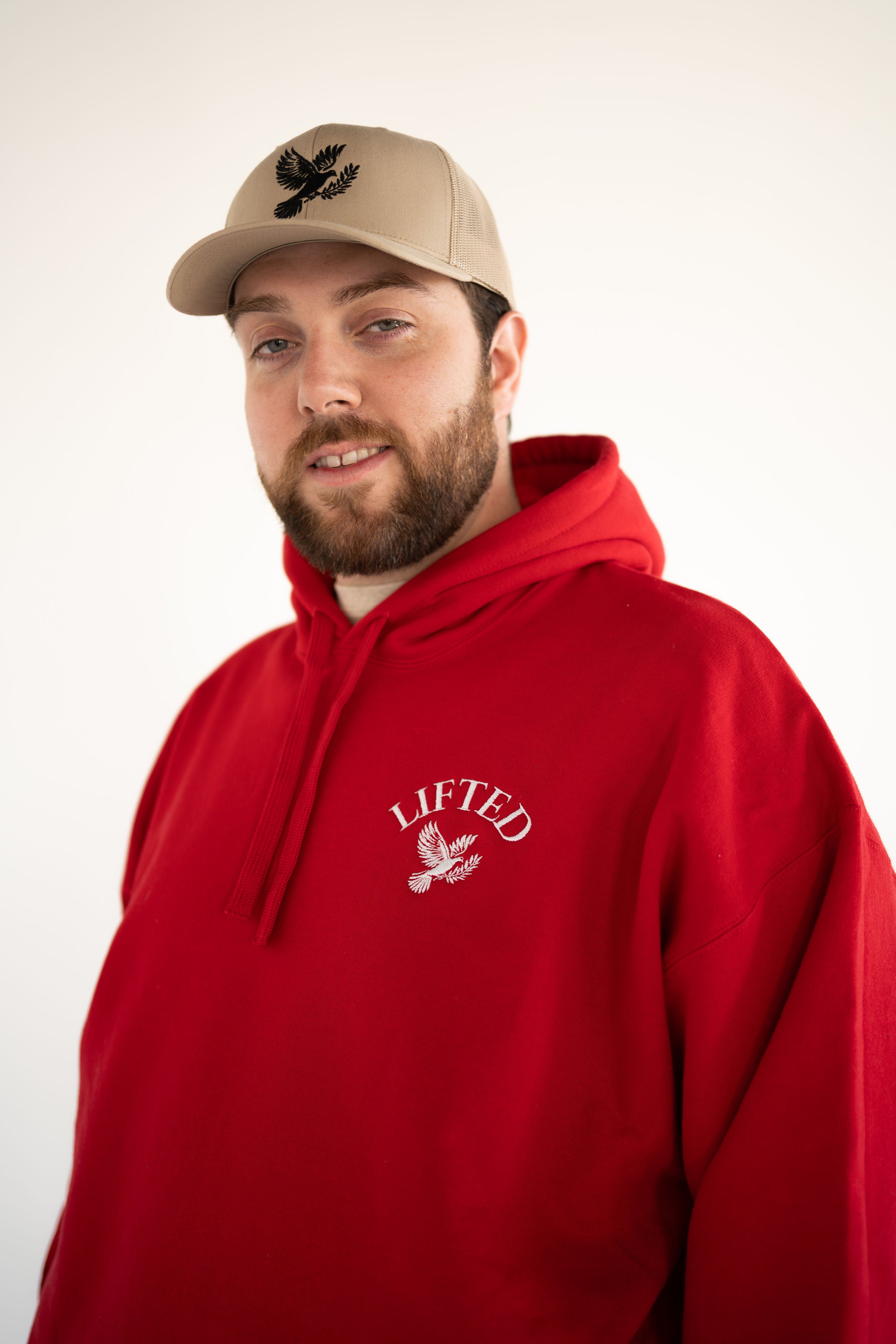 Unisex Red Pull Over Hoodie