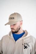 Unisex Light Beige Zip Up Hoodie