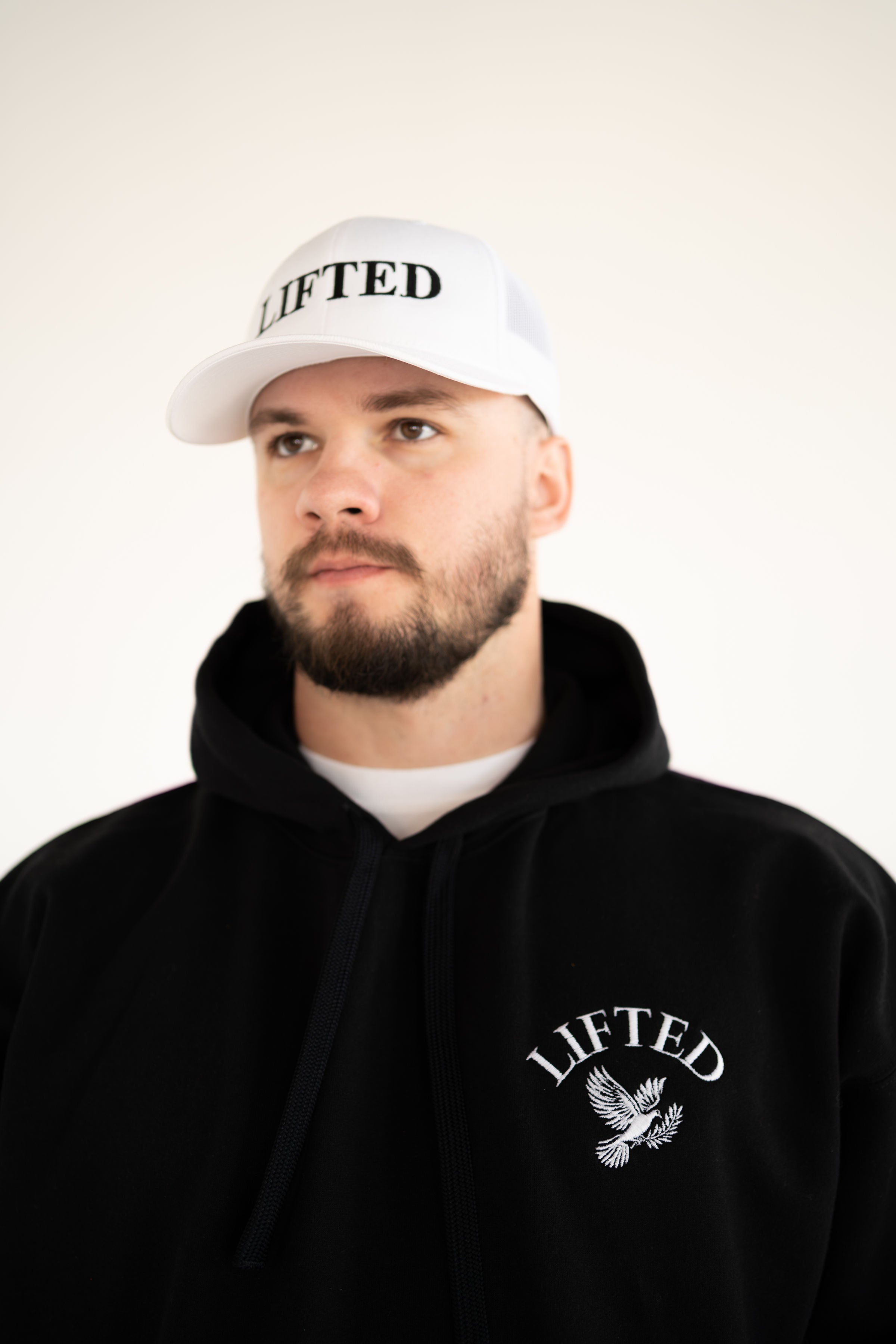 Unisex Black Pull Over Hoodie
