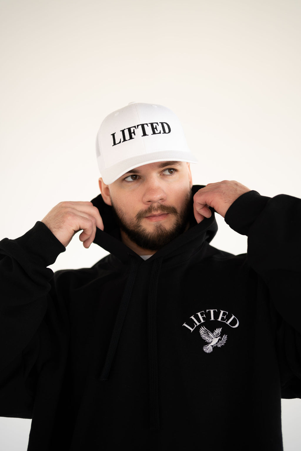Unisex Black Pull Over Hoodie