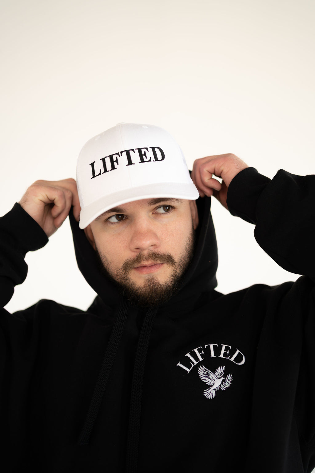 Unisex Black Pull Over Hoodie