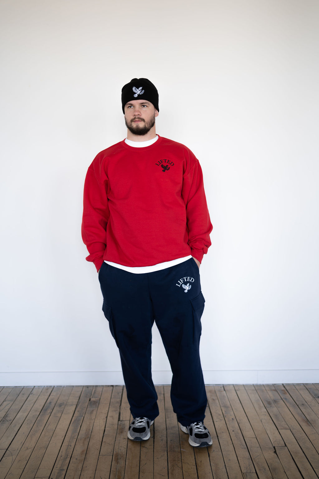 Unisex Red Pull Over Crewneck Sweater