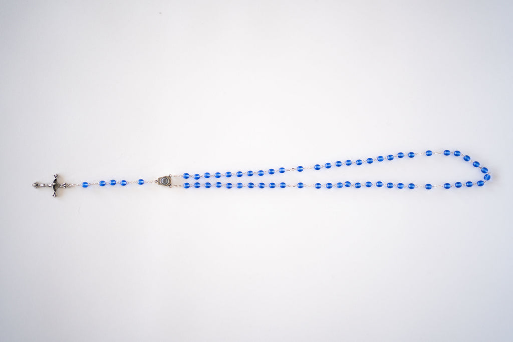 Royal Blue Beaded Rosary