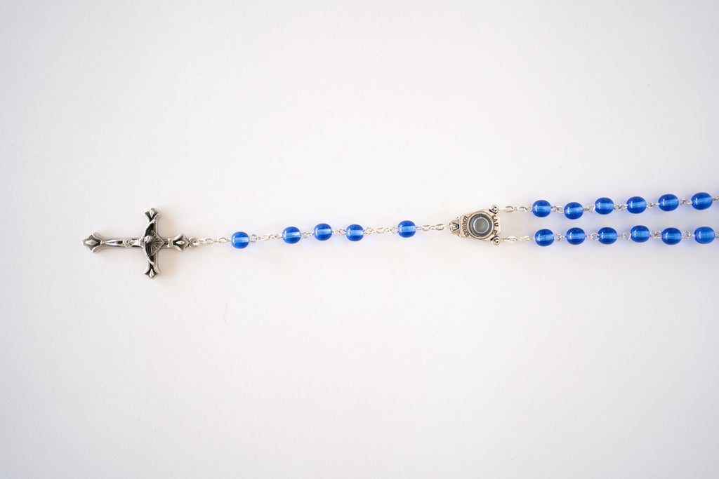 Royal Blue Beaded Rosary