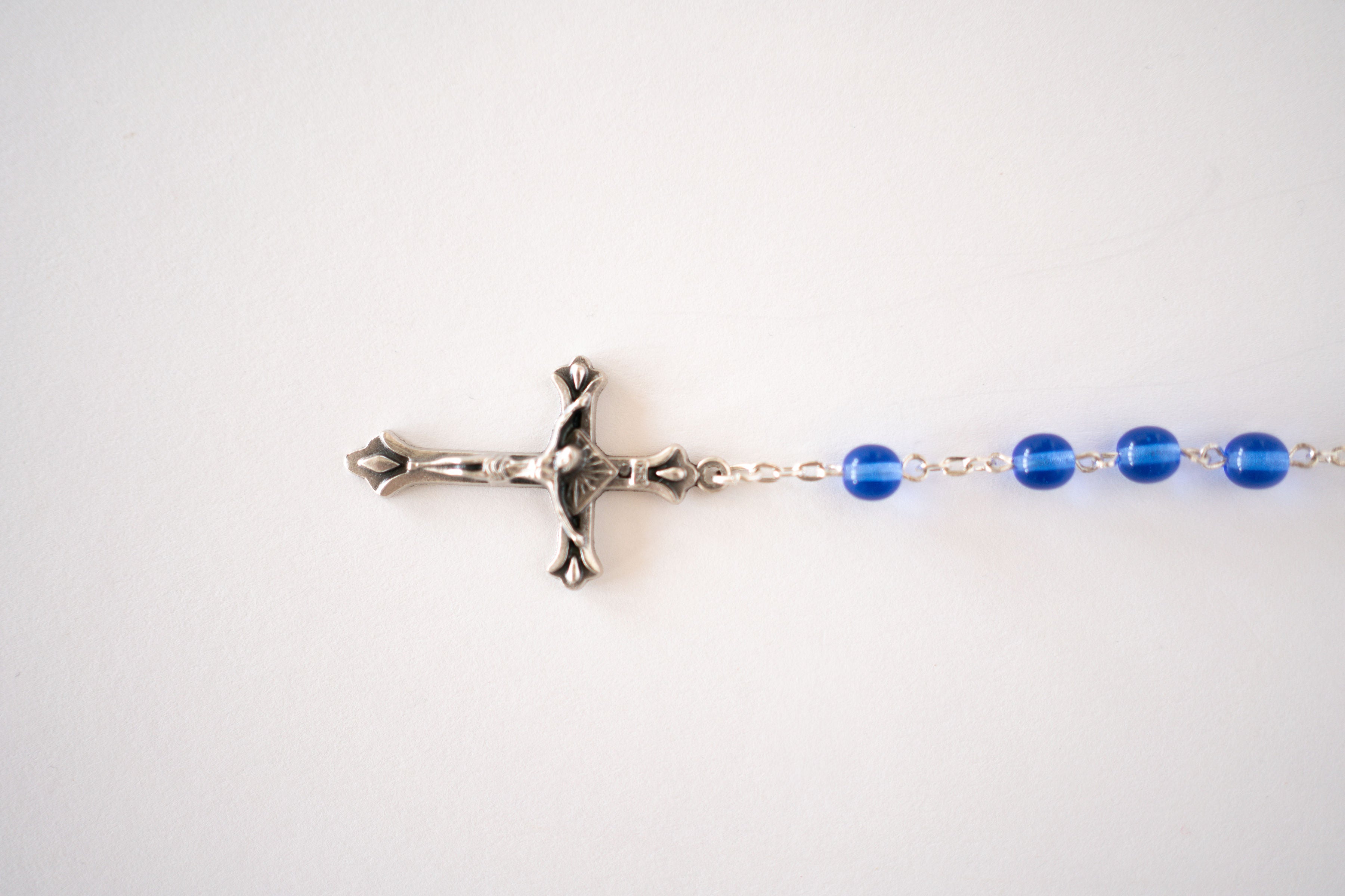 Royal Blue Beaded Rosary