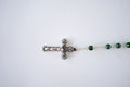 Emerald Green Beaded Virgin Mary Rosary