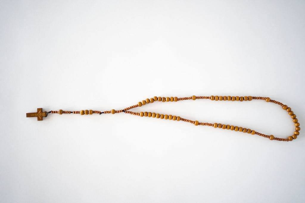 Brown Beaded Rosary