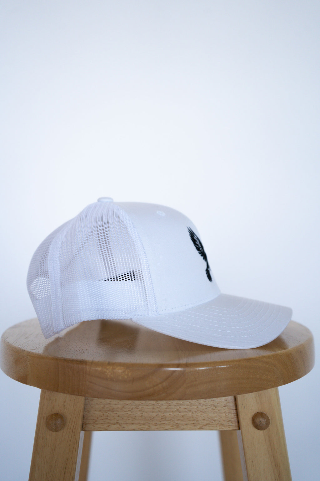 Full White Trucker Style Hat with Dove Logo