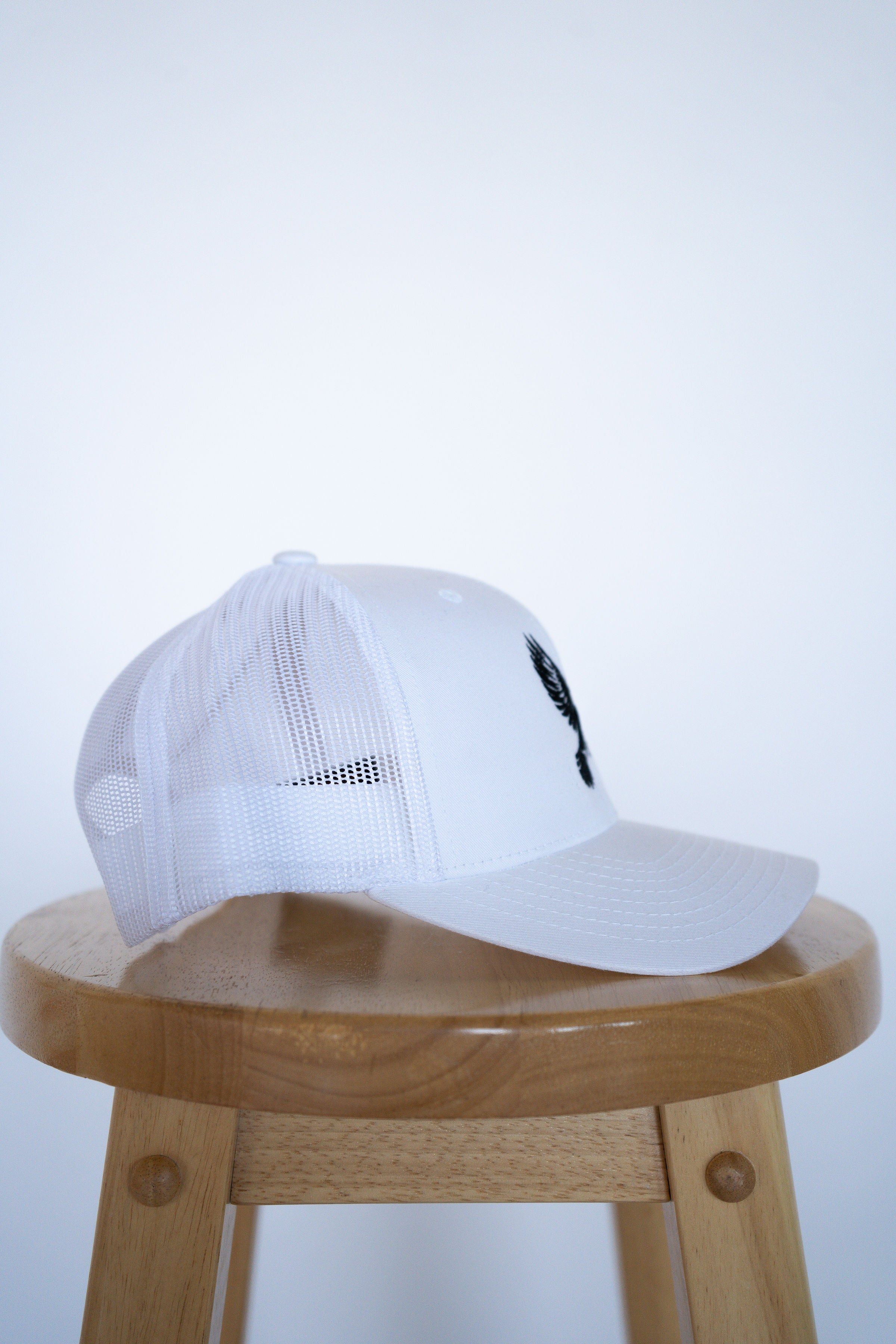 Full White Trucker Style Hat with Dove Logo