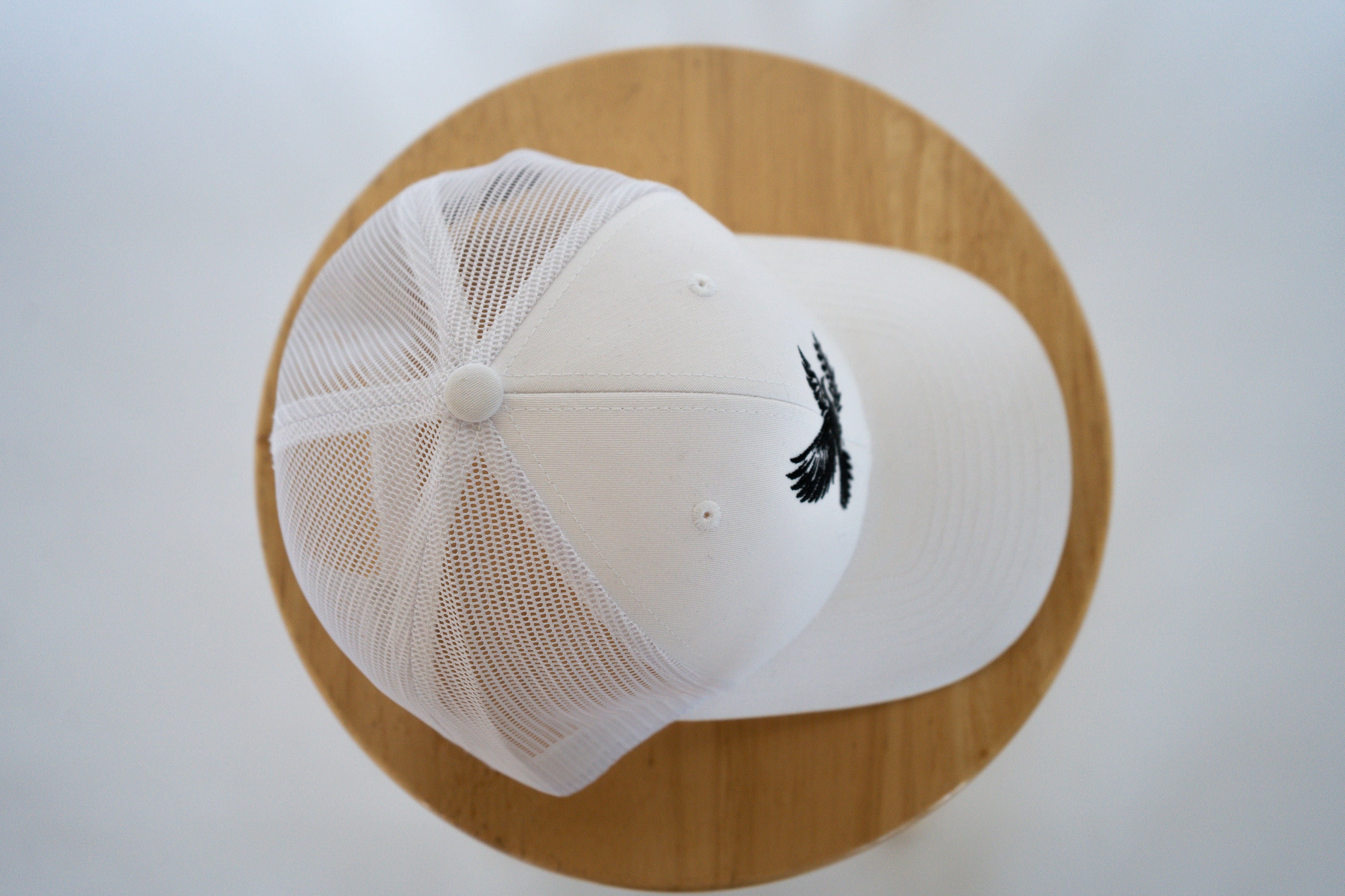Full White Trucker Style Hat with Dove Logo