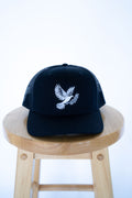 Full Navy Trucker Style Hat with Dove Logo