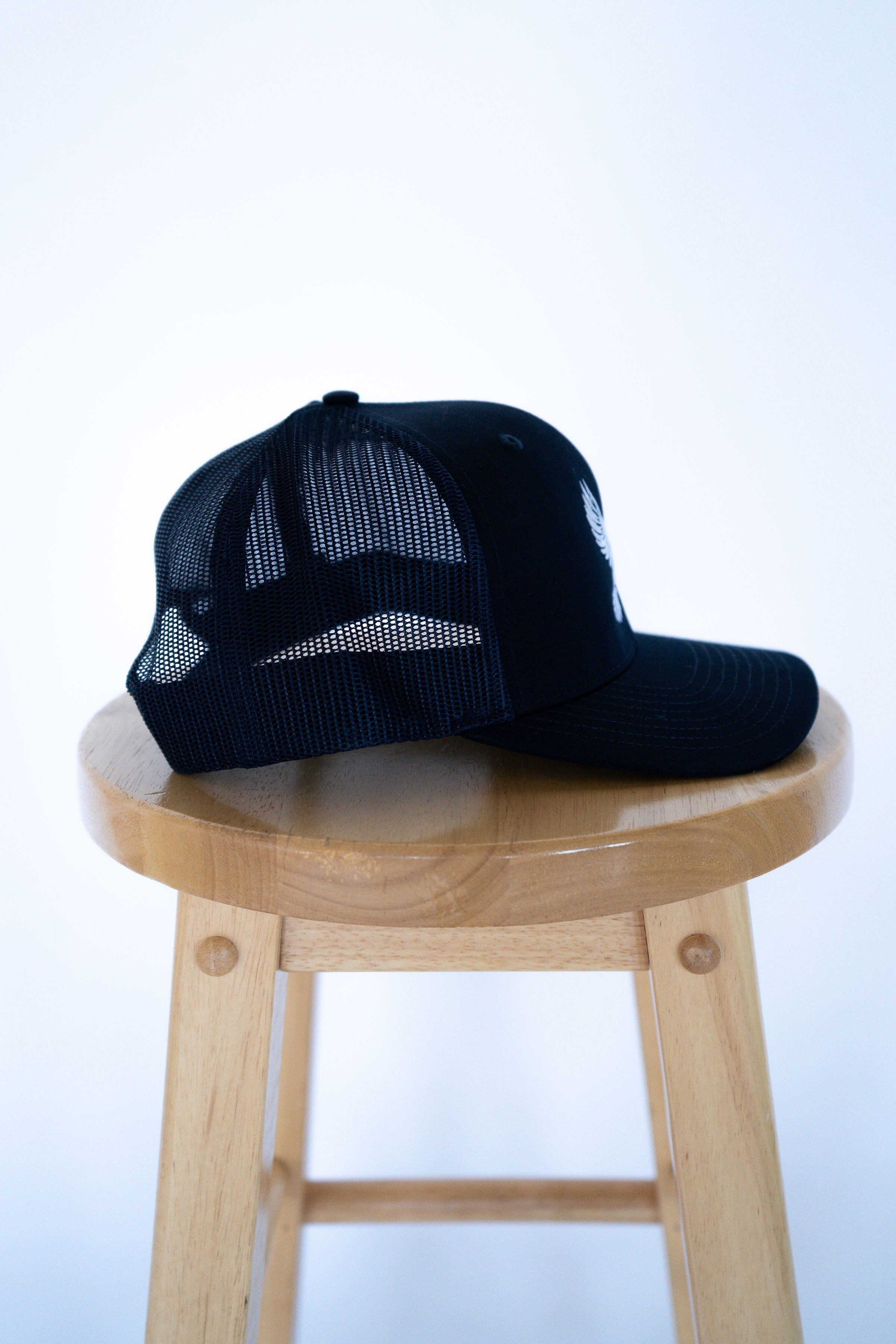 Full Navy Trucker Style Hat with Dove Logo