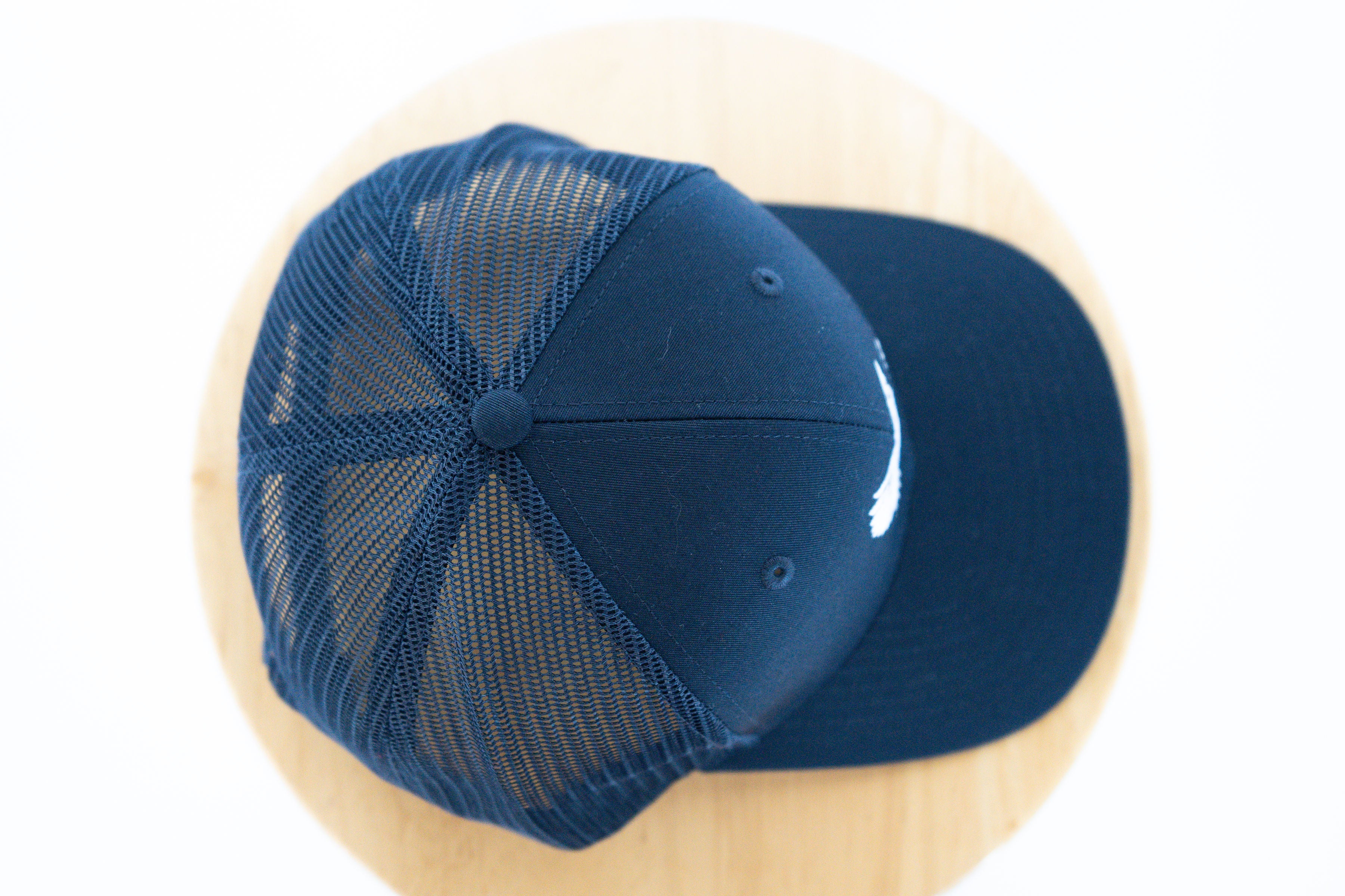 Full Navy Trucker Style Hat with Dove Logo