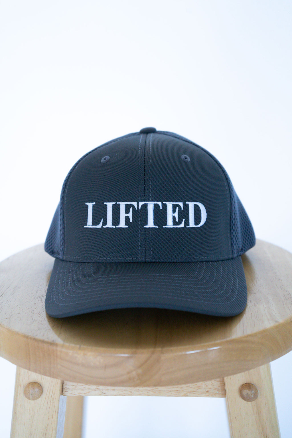 Full Navy Trucker Style Hat with Lifted Logo