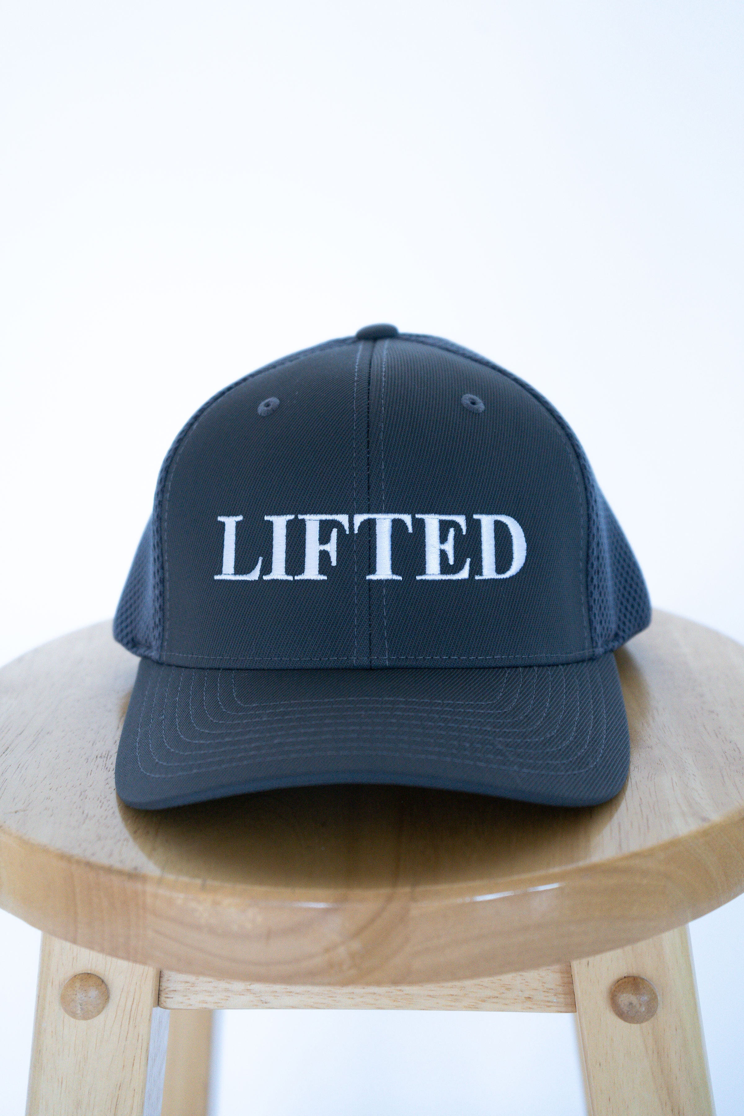 Full Navy Trucker Style Hat with Lifted Logo