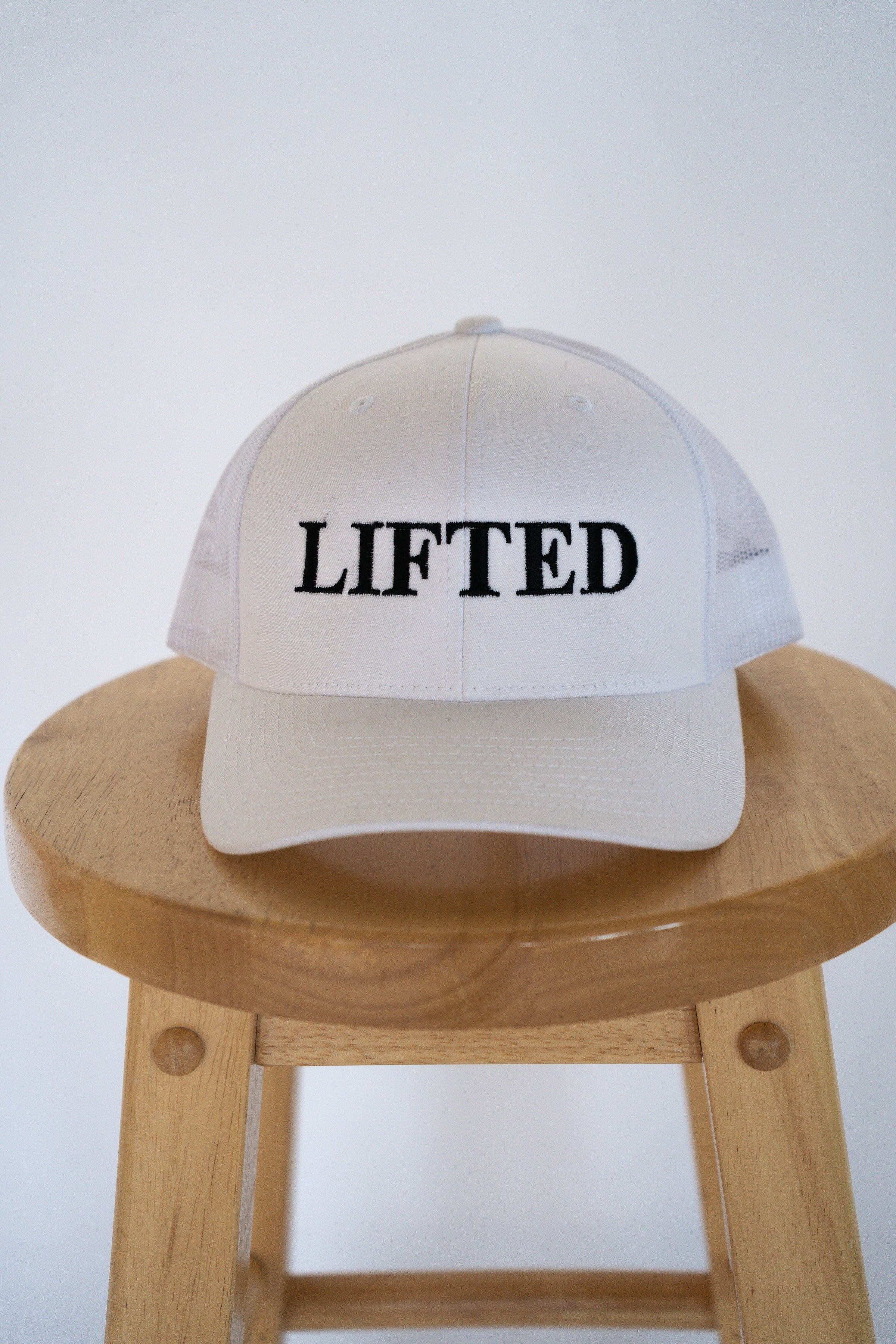 Full White Trucker Style Hat with Lifted Logo