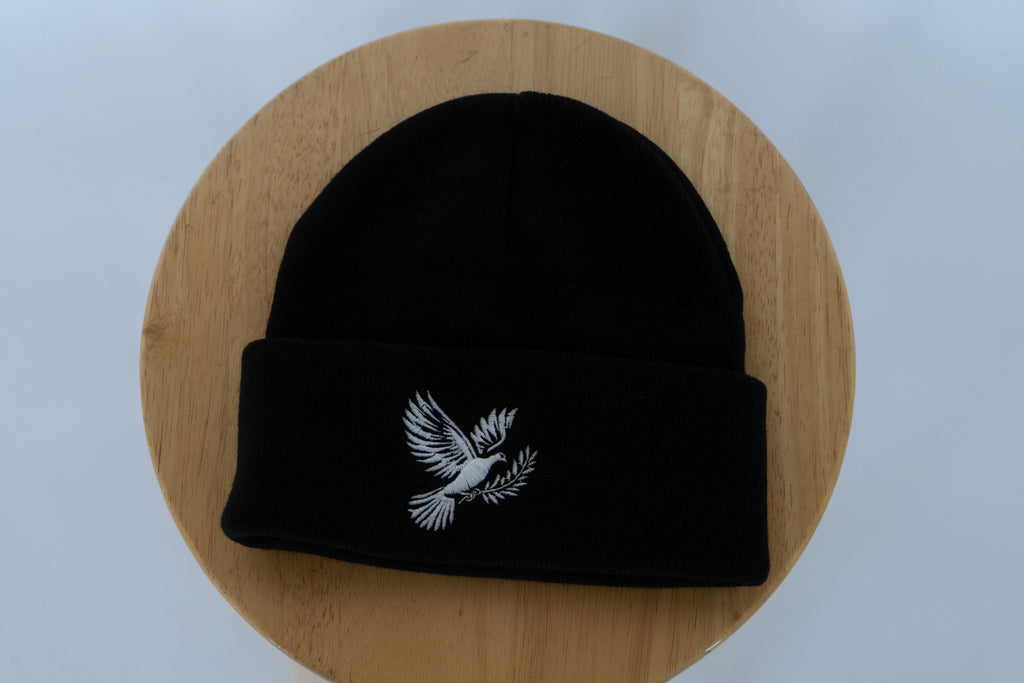 Black Toque/Beanie with Dove Logo
