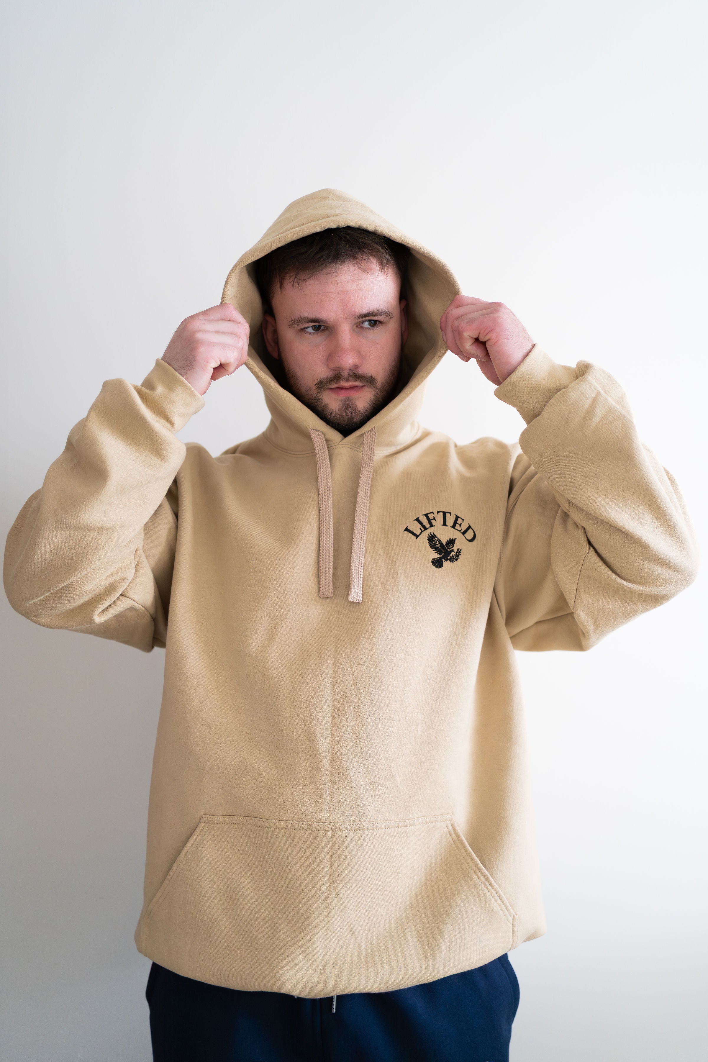 Unisex Tan Pull Over Hoodie