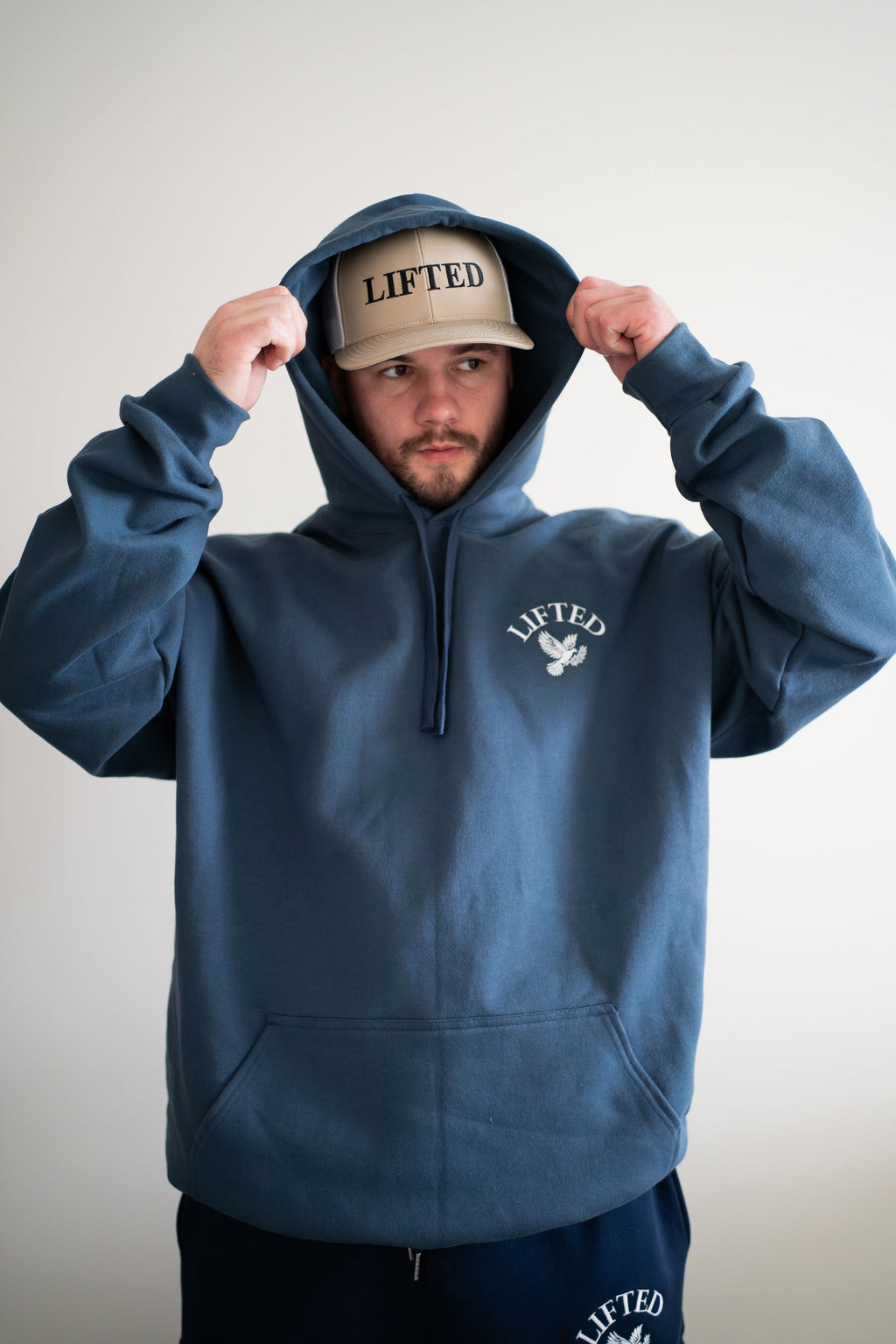 Unisex Blue Dusk Pull Over Hoodie