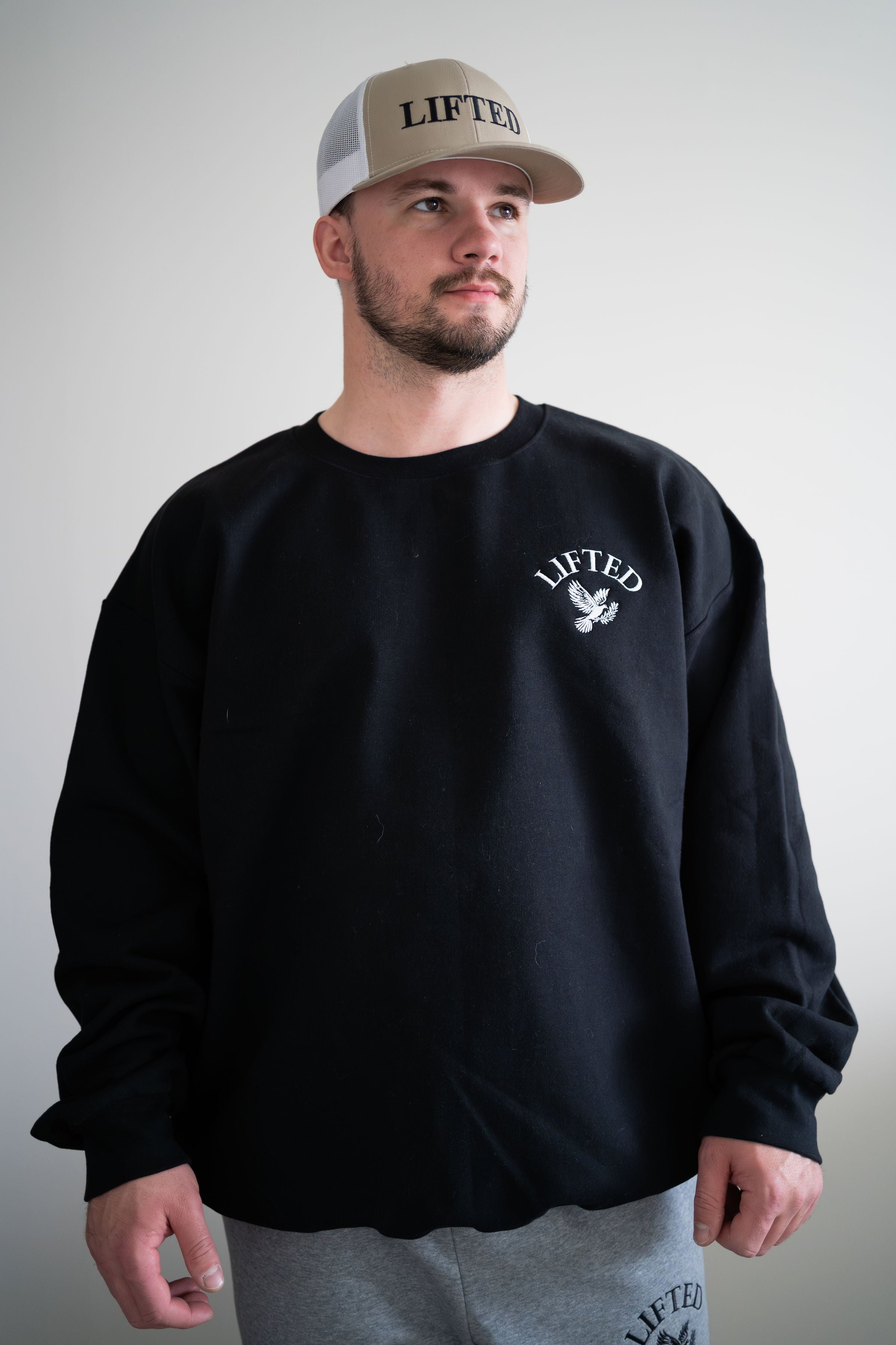 Unisex Black Crewneck Sweater