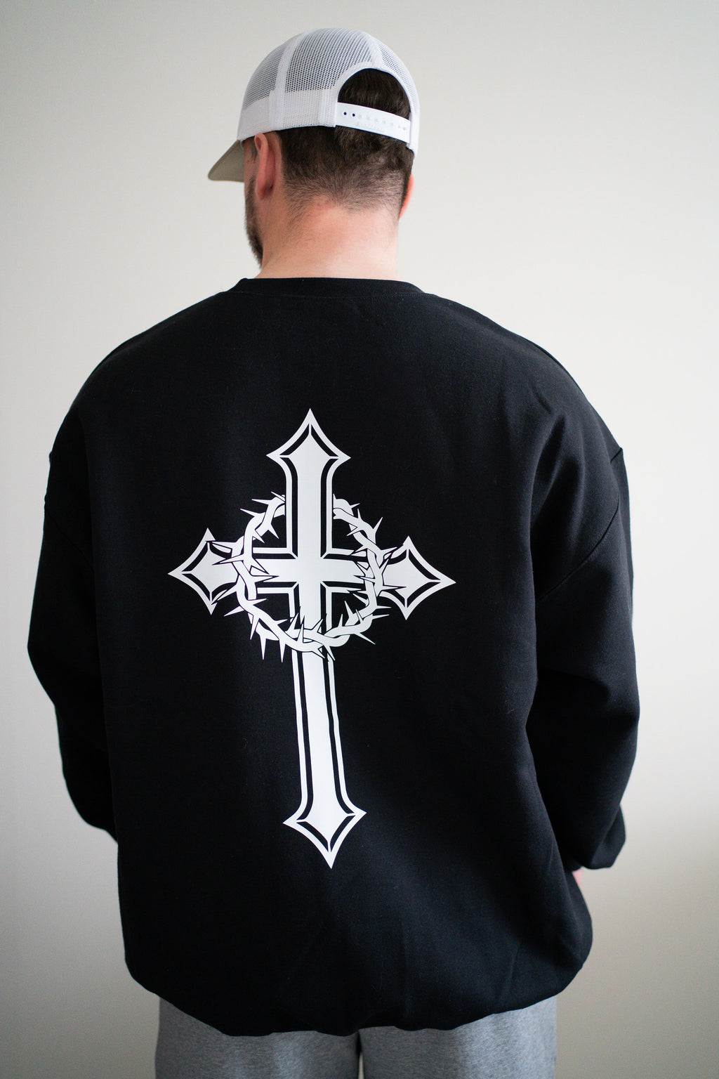 Unisex Black Crewneck Sweater