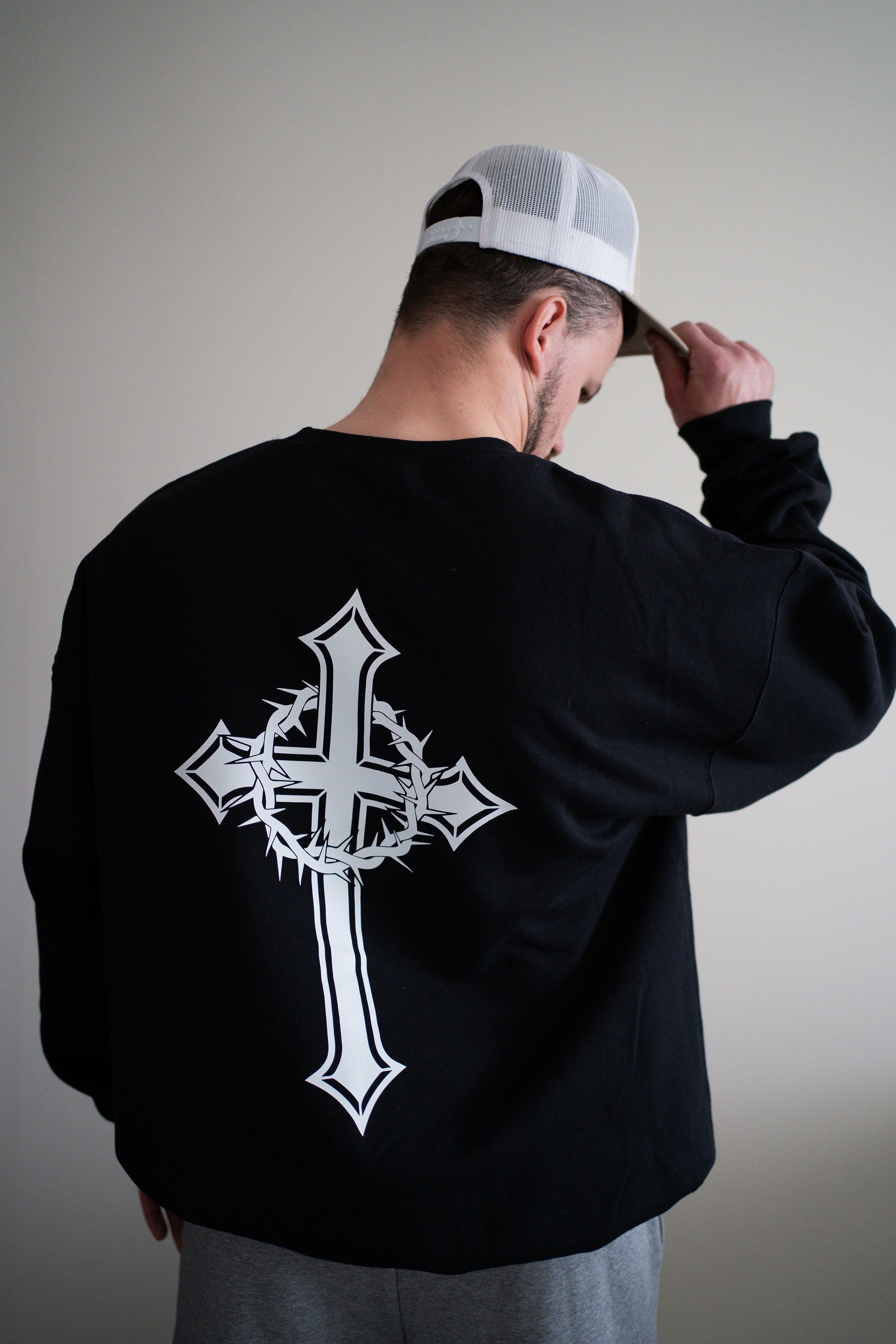 Unisex Black Crewneck Sweater