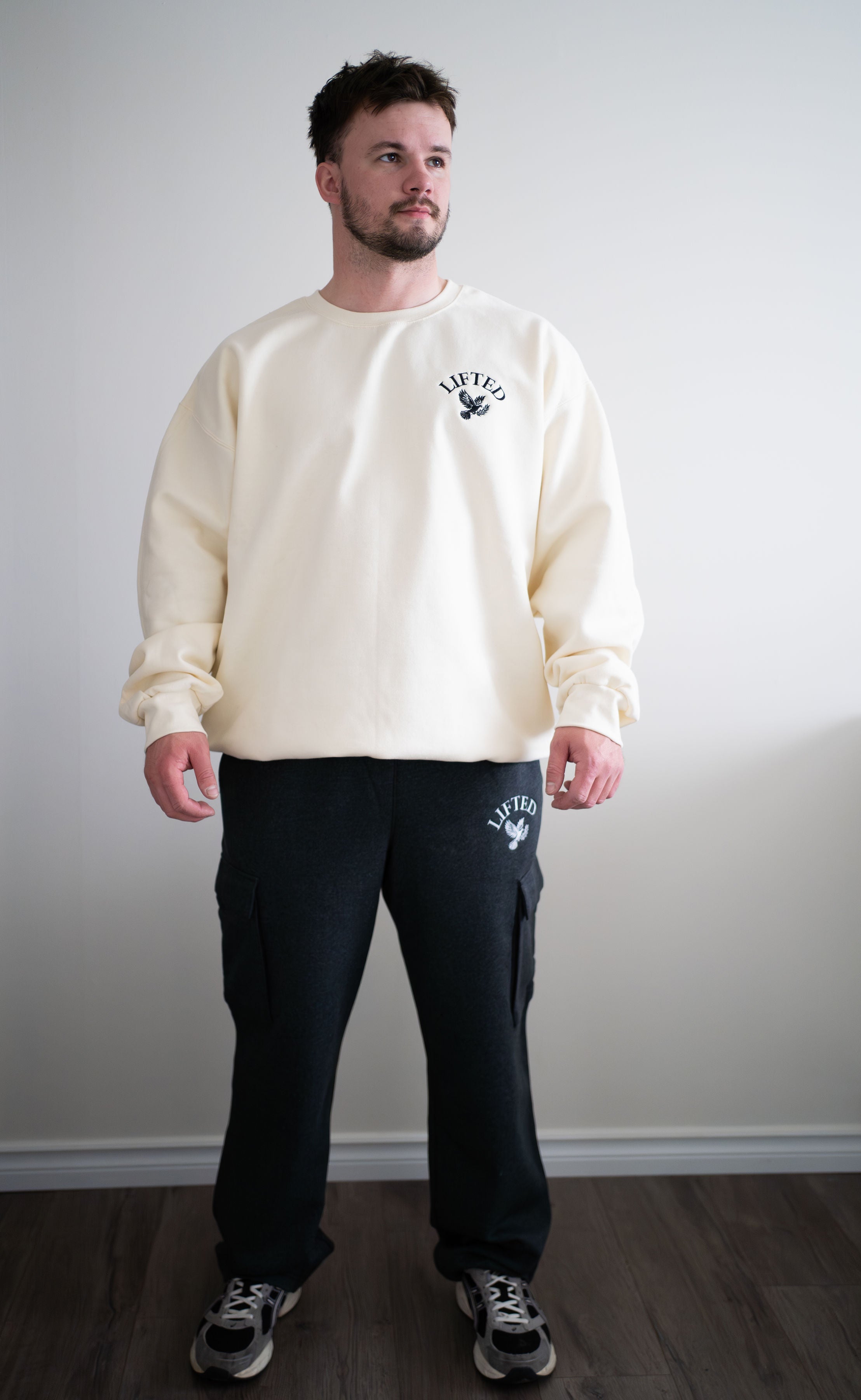 Unisex Off White Crewneck Sweater