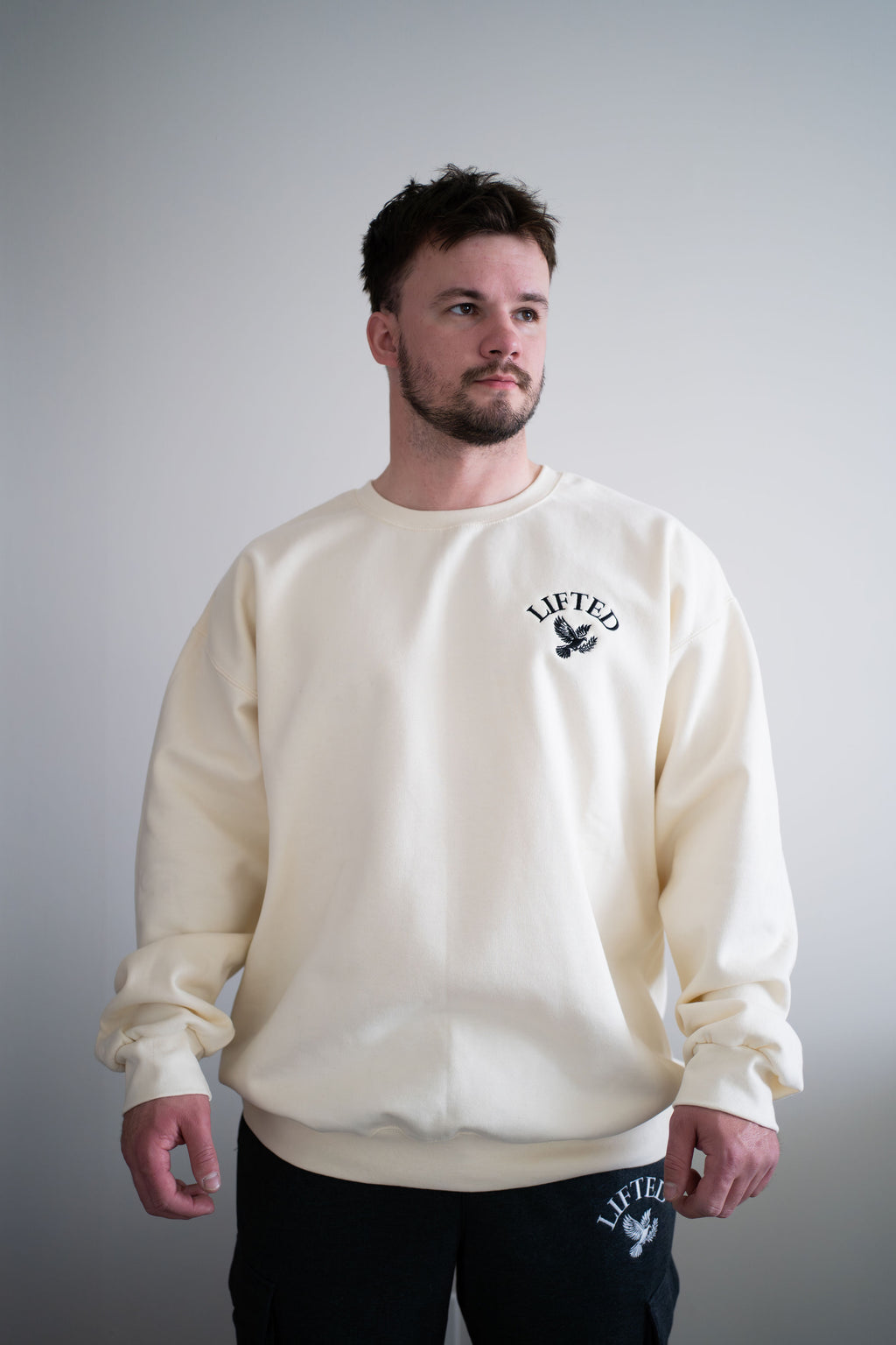 Unisex Off White Crewneck Sweater