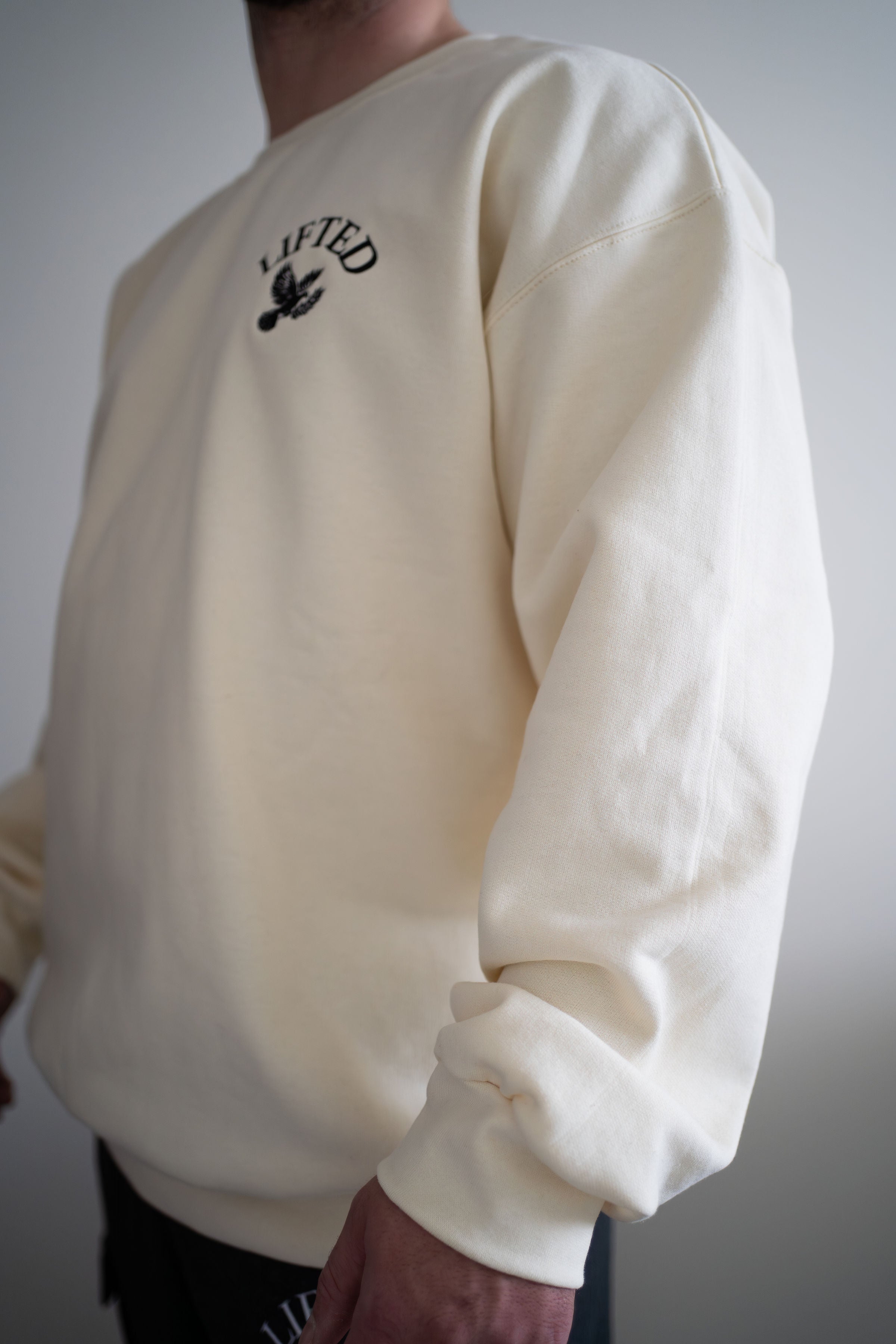 Unisex Off White Crewneck Sweater