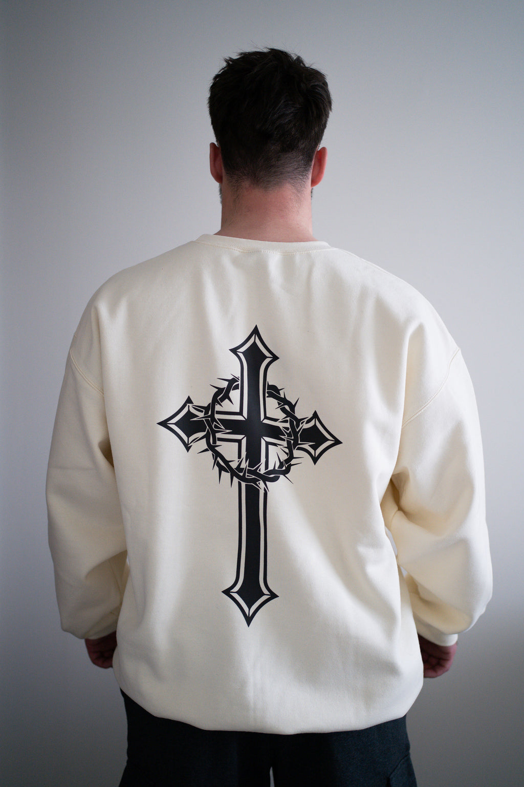 Unisex Off White Crewneck Sweater