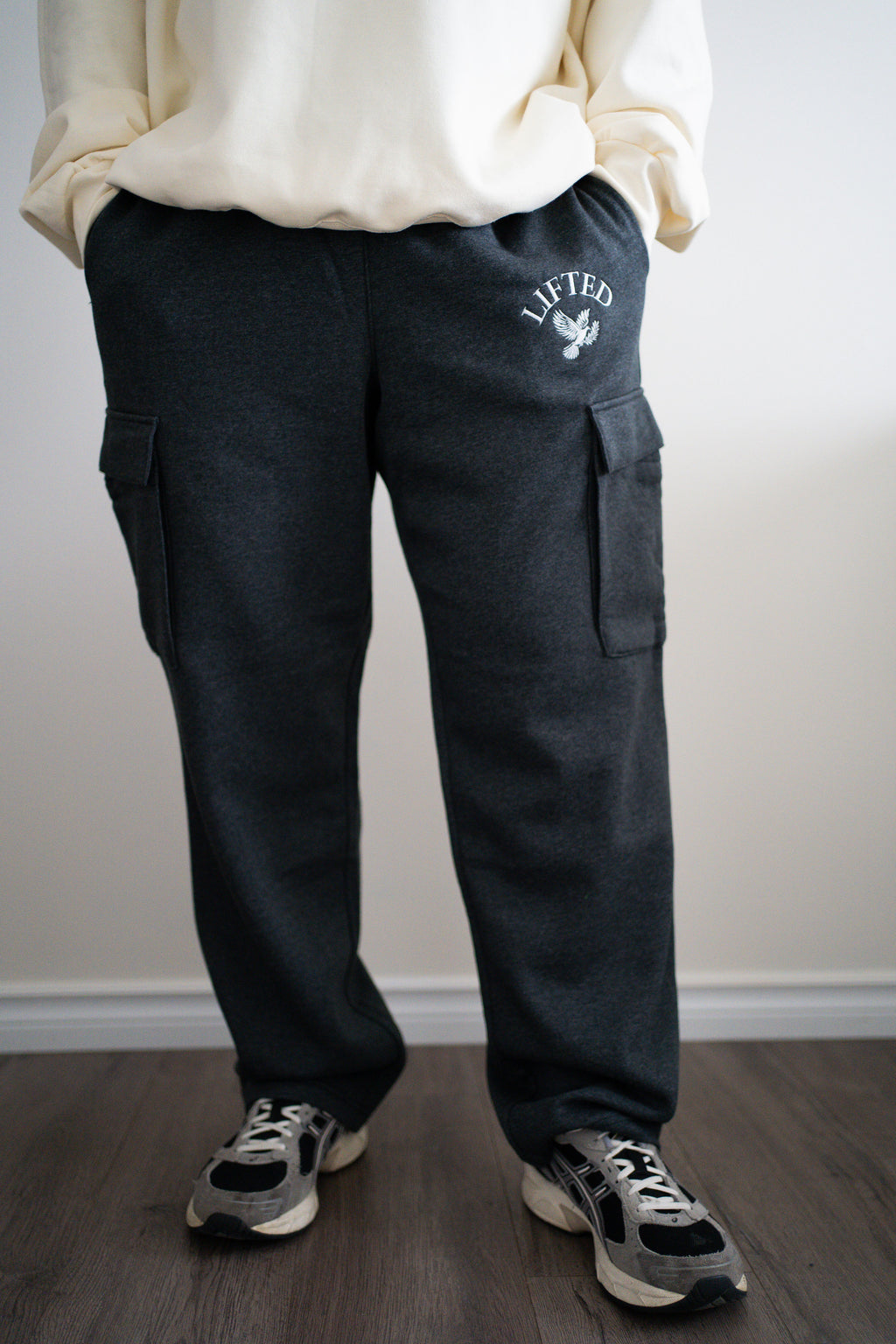 Unisex Dark Grey Cargo Sweatpants