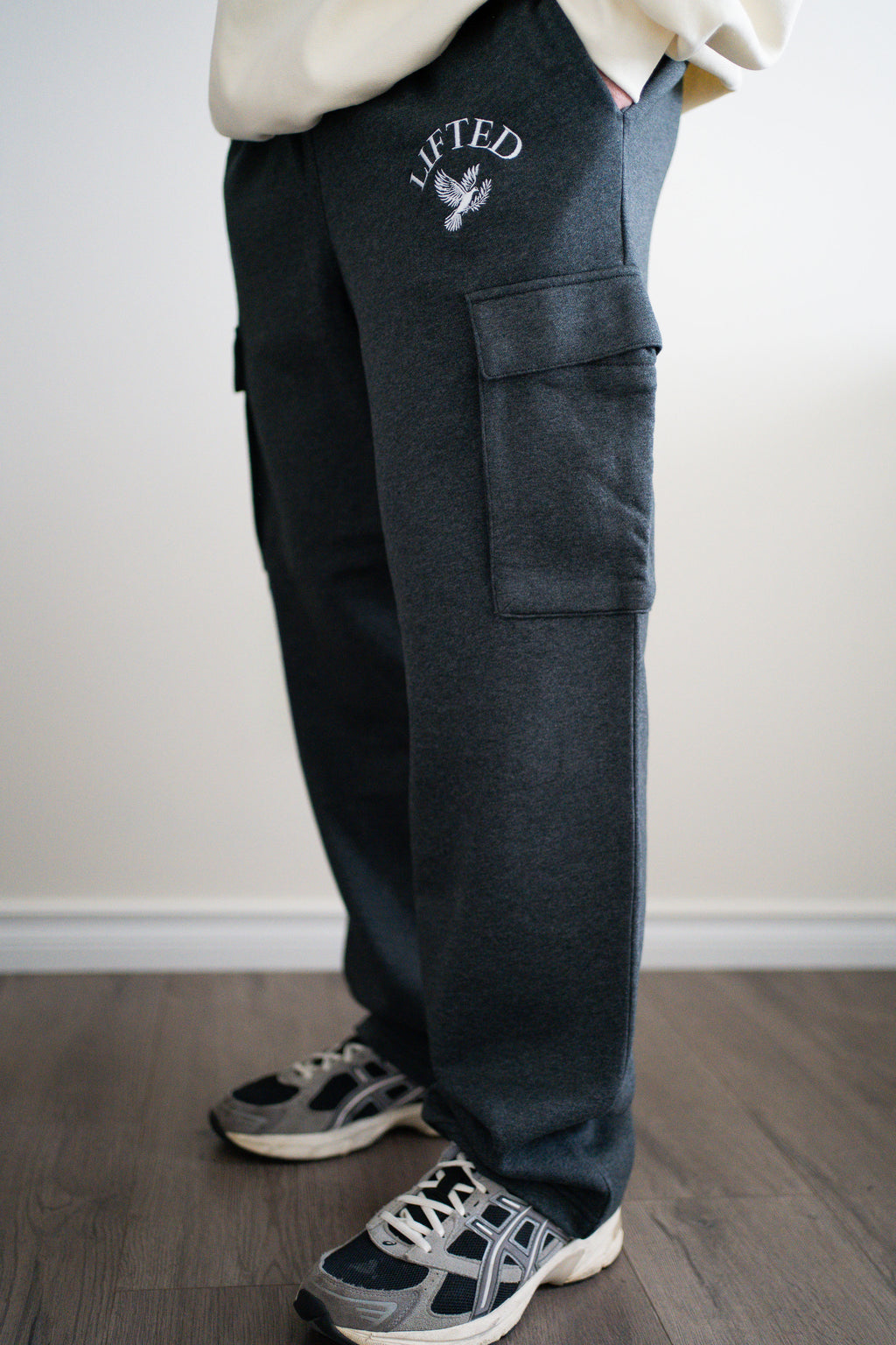 Unisex Dark Grey Cargo Sweatpants