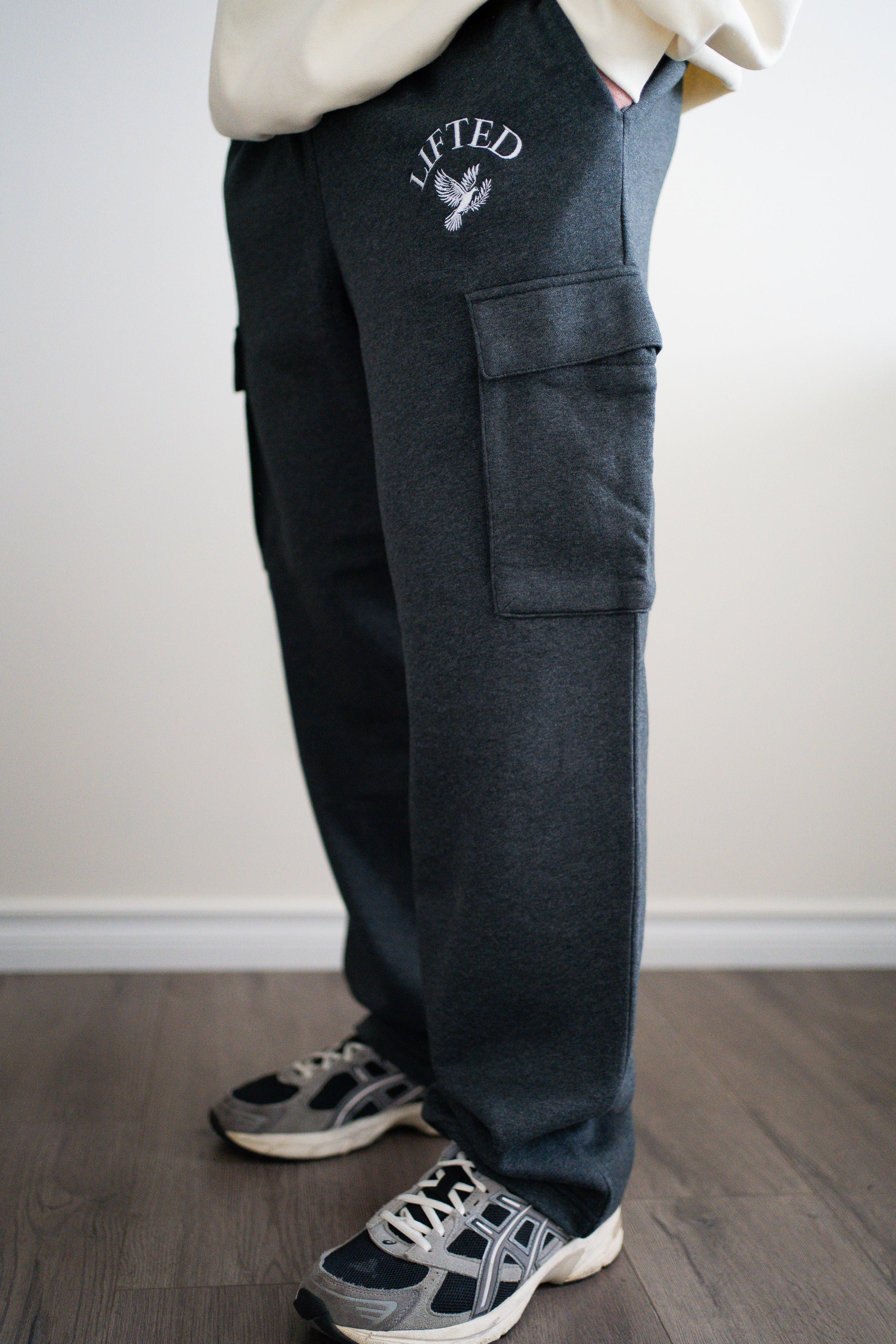 Unisex Dark Grey Cargo Sweatpants