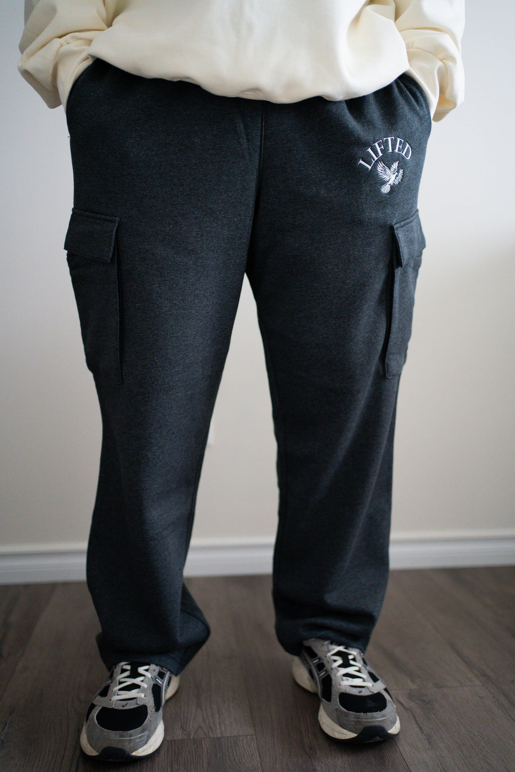Unisex Dark Grey Cargo Sweatpants