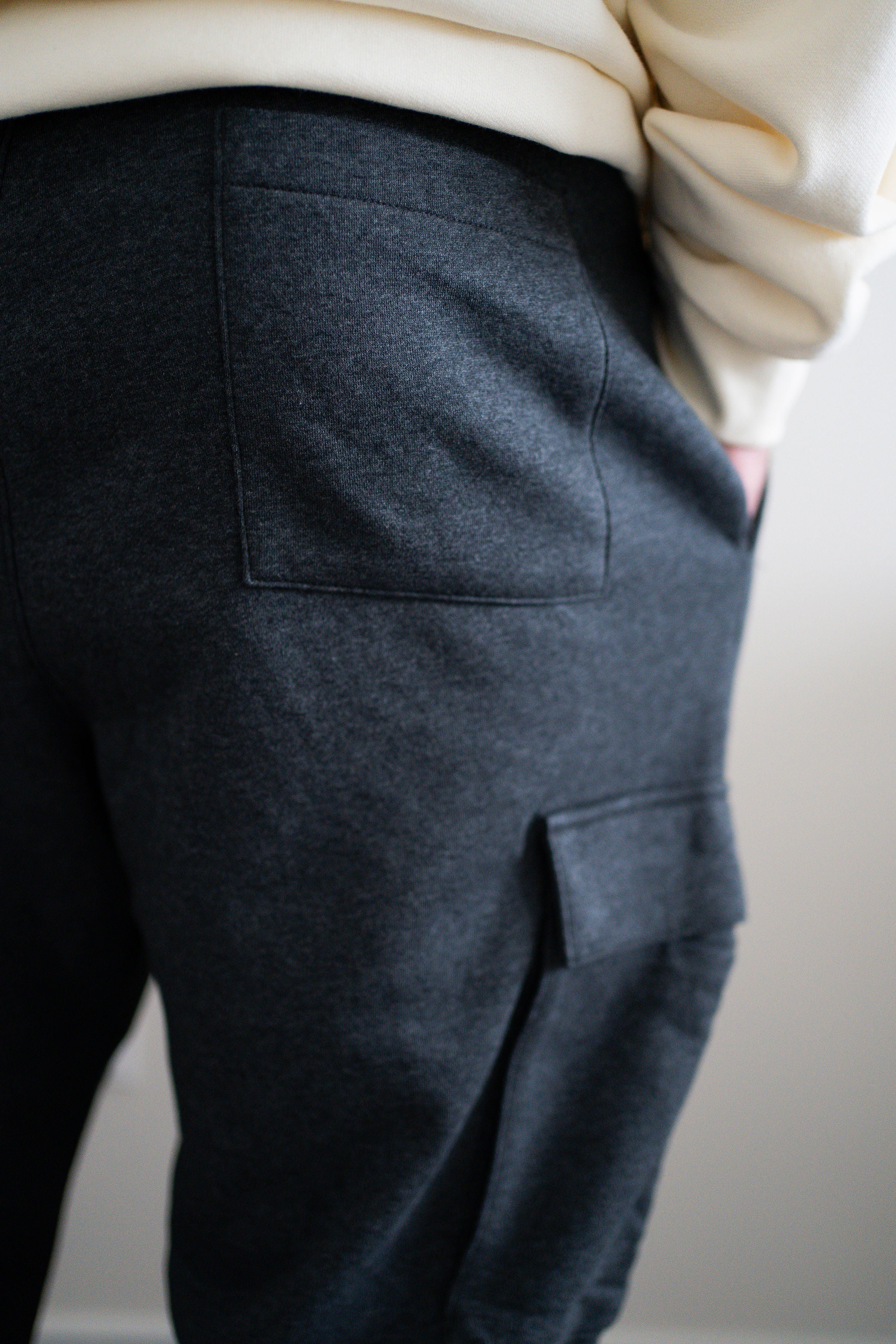 Unisex Dark Grey Cargo Sweatpants