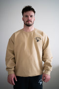 Unisex Tan Crewneck Sweater
