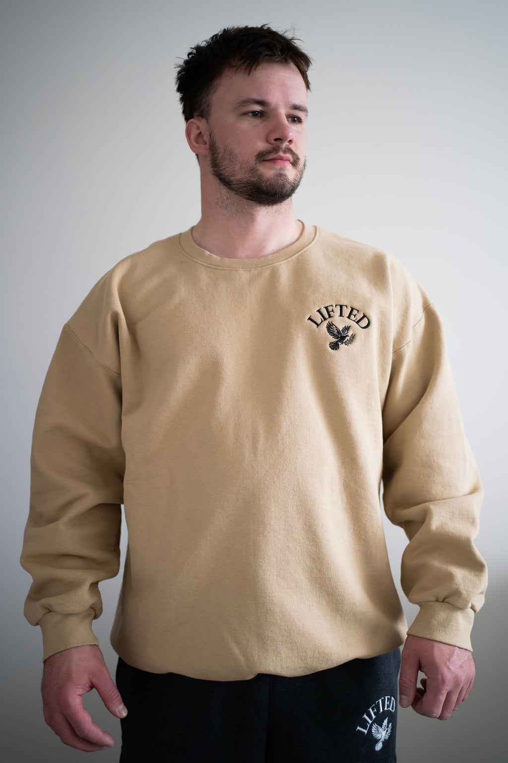 Unisex Tan Crewneck Sweater