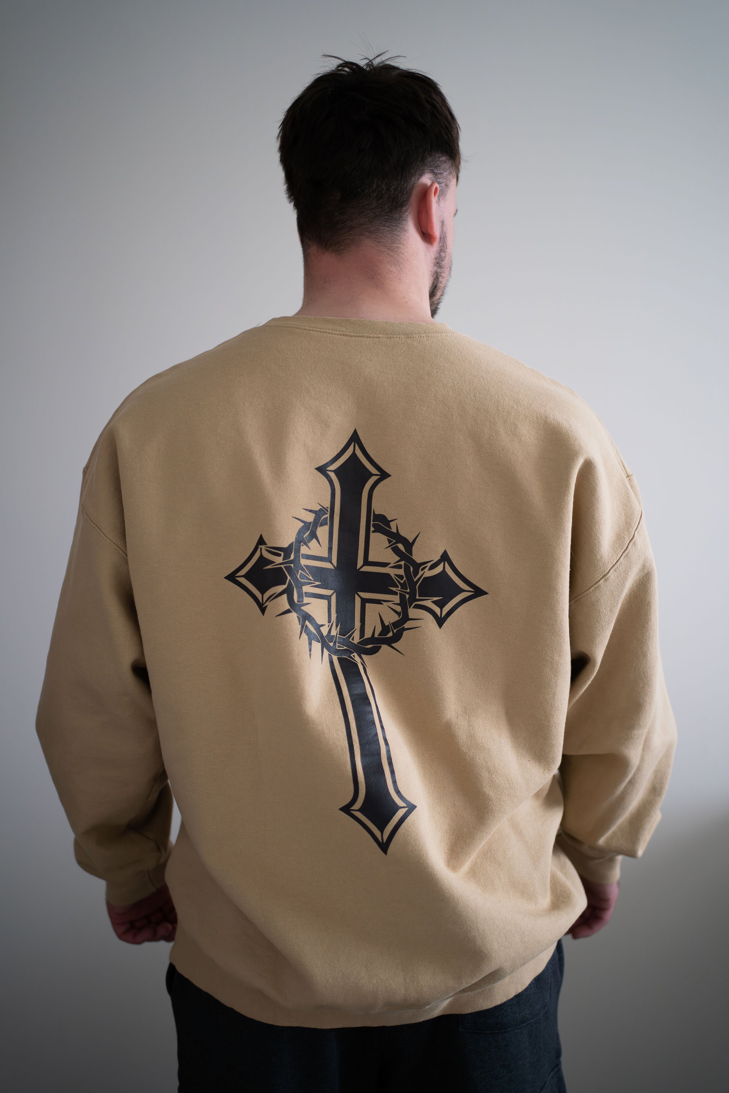 Unisex Tan Crewneck Sweater