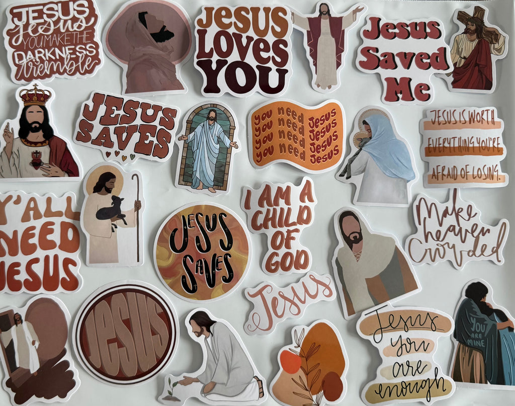 Assorted Christian Sticker pack.