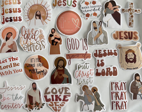 Assorted Christian Sticker pack.
